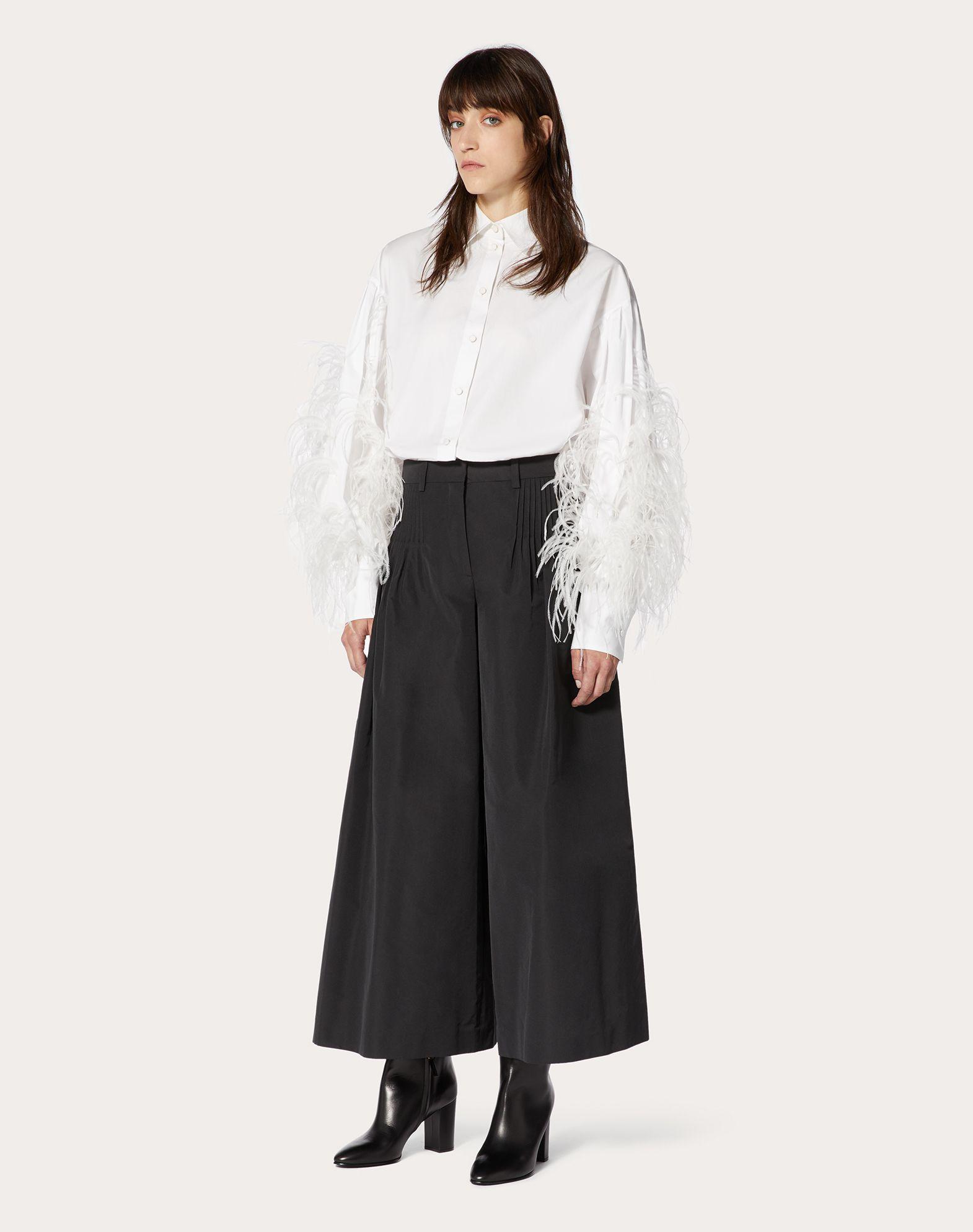 Valentino Feather Embroidery Poplin 
