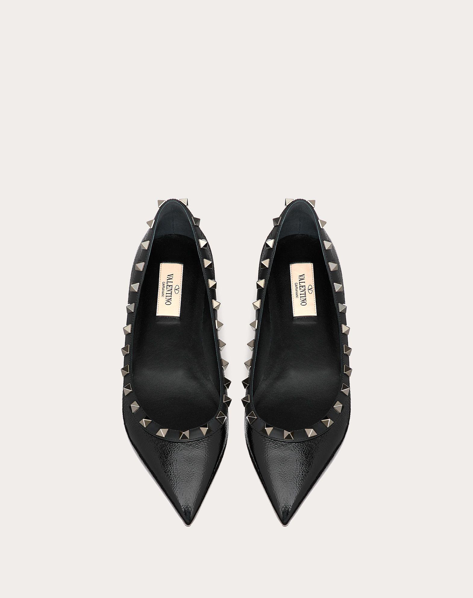 valentino black flat shoes