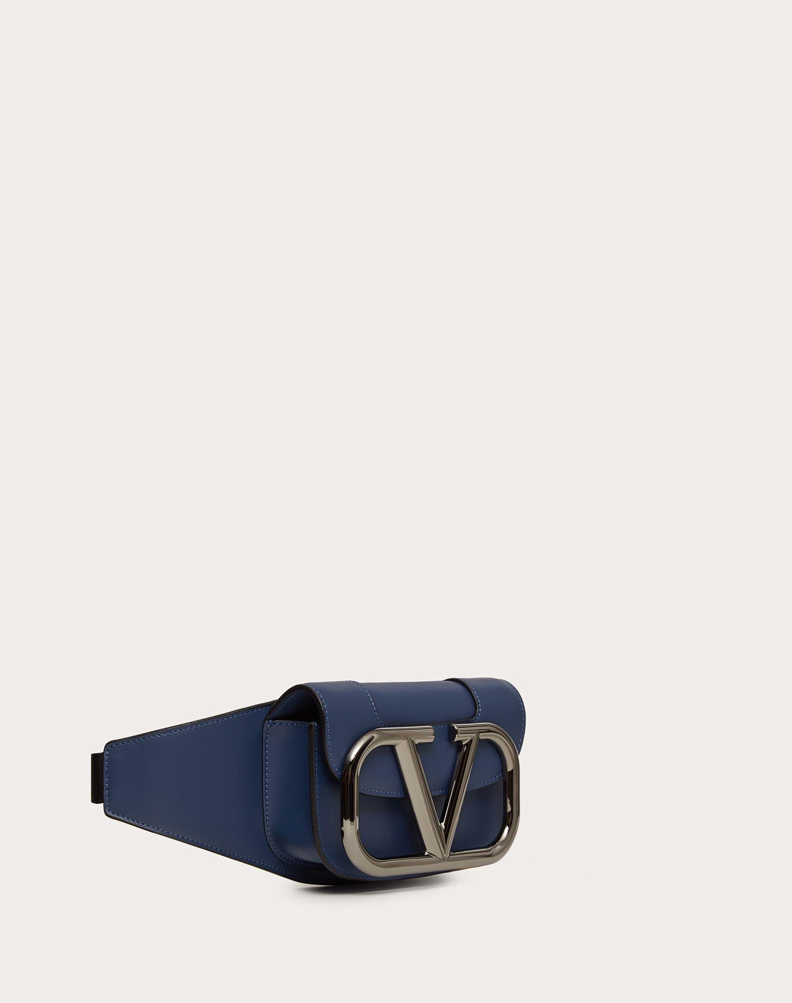 Valentino Garavani Men's Logo-Front Leather Belt Bag/Fanny Pack