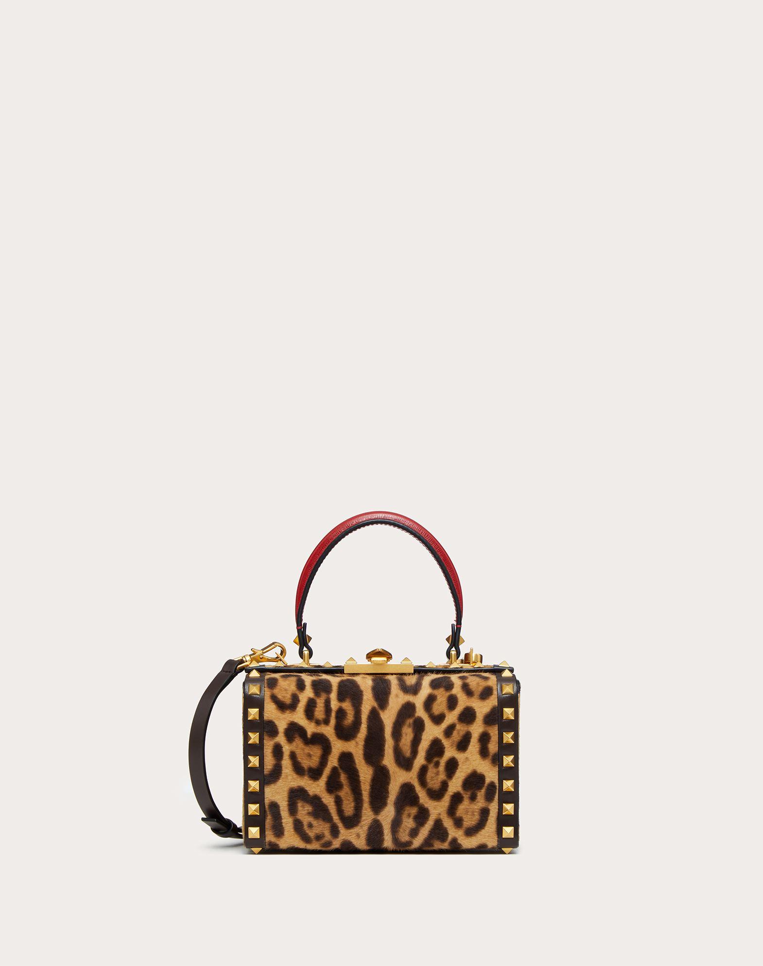 buffet lava imperium Valentino Garavani Rockstud Calf Hair Box Bag With Leopard Print | Lyst