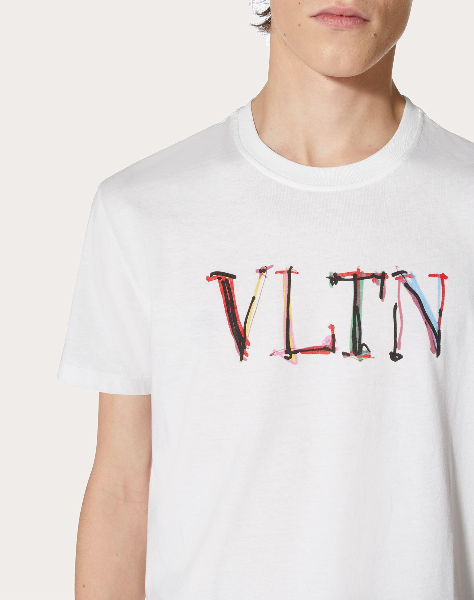 Valentino Valentino T-shirt With Vltn Graph Print in White for Men | Lyst