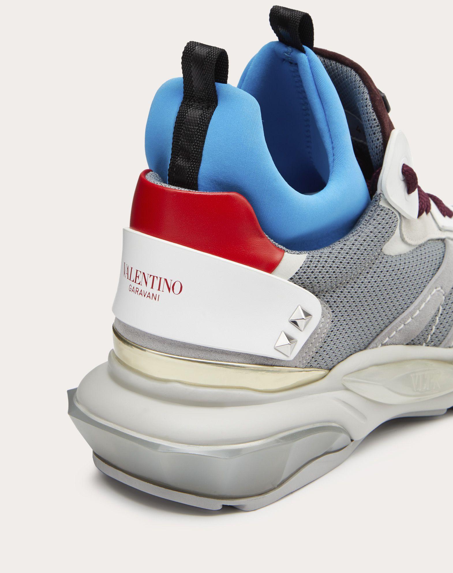 Valentino Leather Men's Bounce Colorblock Hightop Laceup Sneakers for