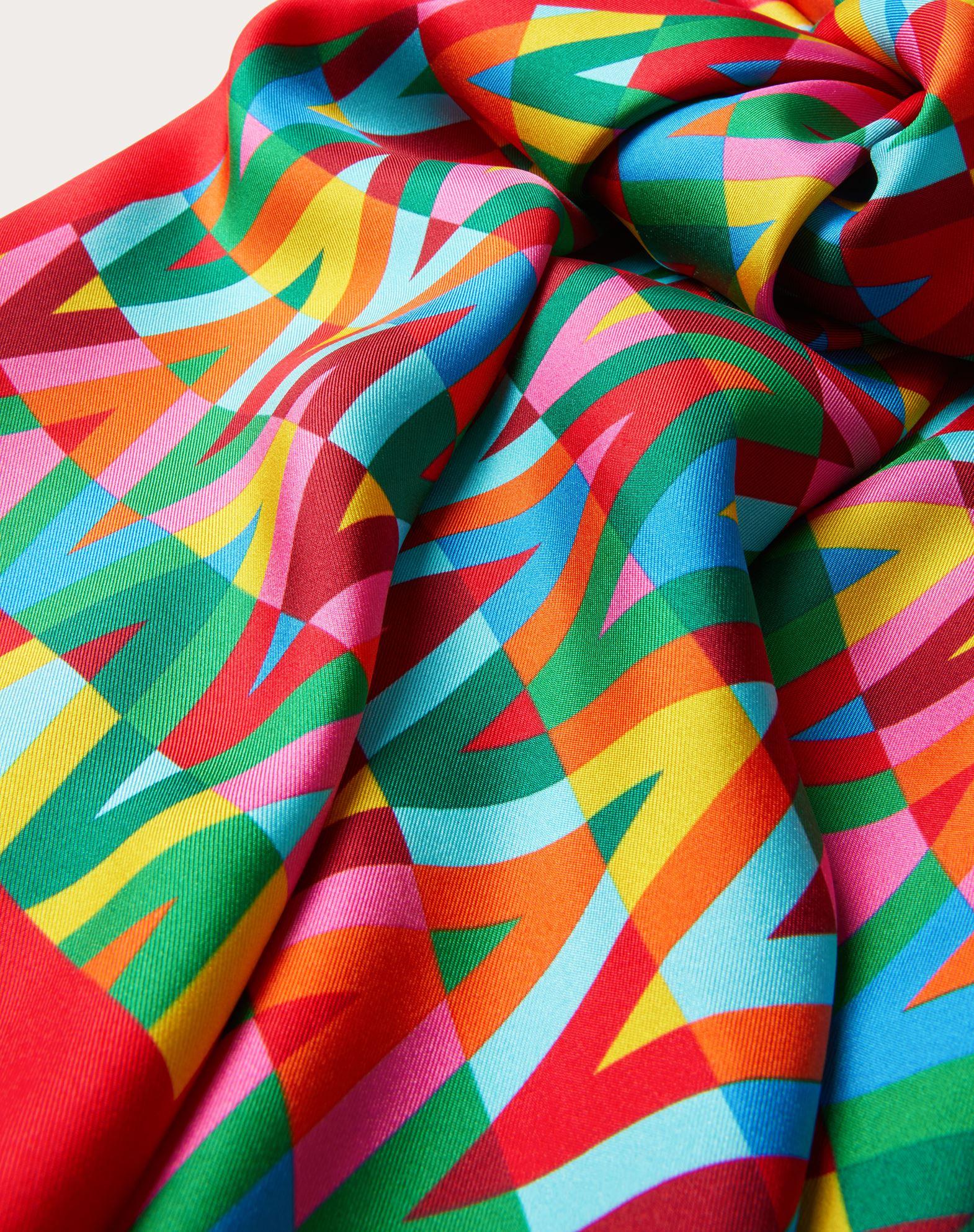 Valentino Garavani Silk Summer Tote In Multicolored Raffia | Lyst