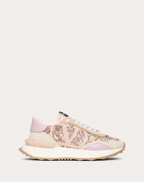 Valentino Garavani Lace And Mesh Lacerunner Trainer in Pink Lyst UK