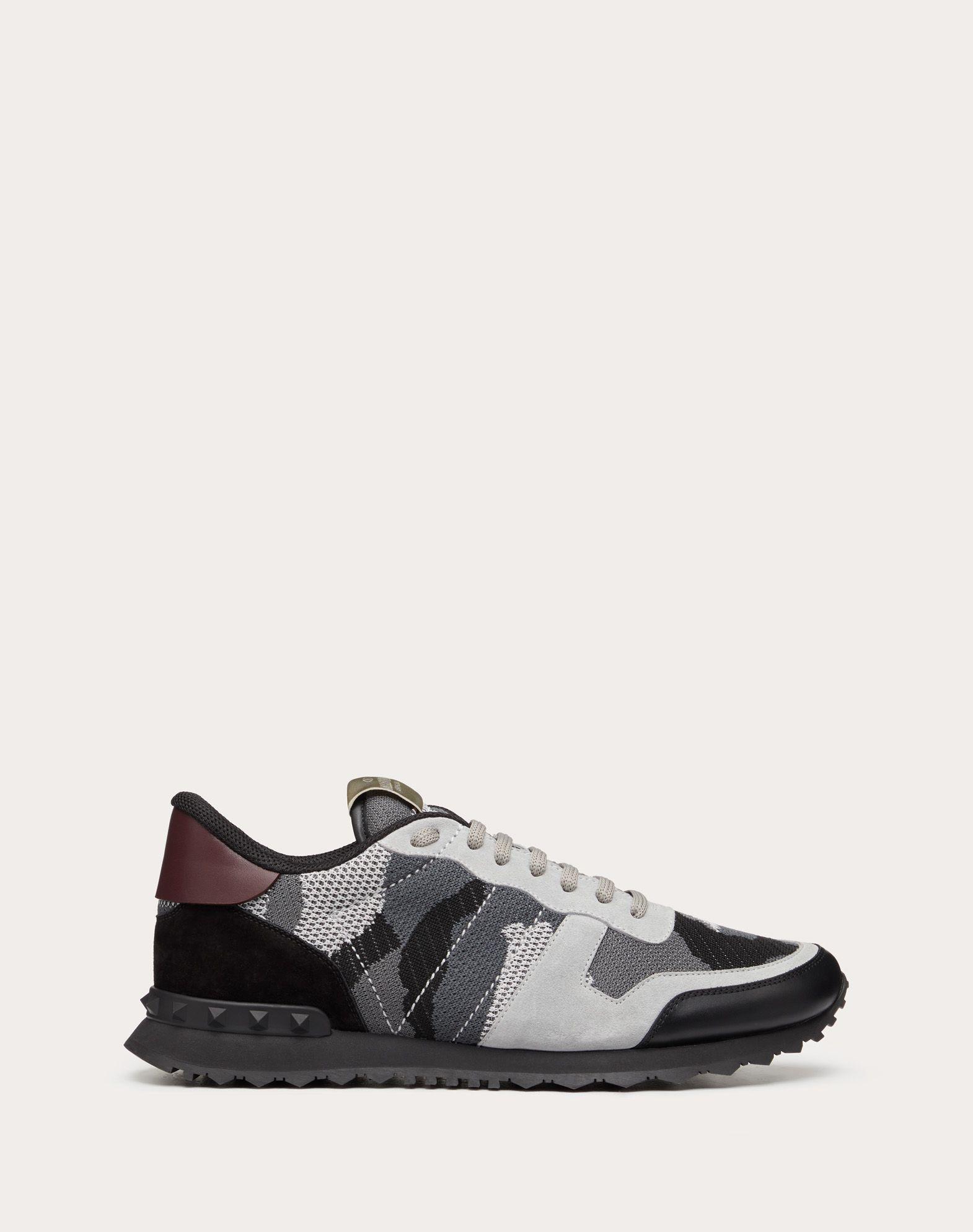 valentino grey mesh trainers
