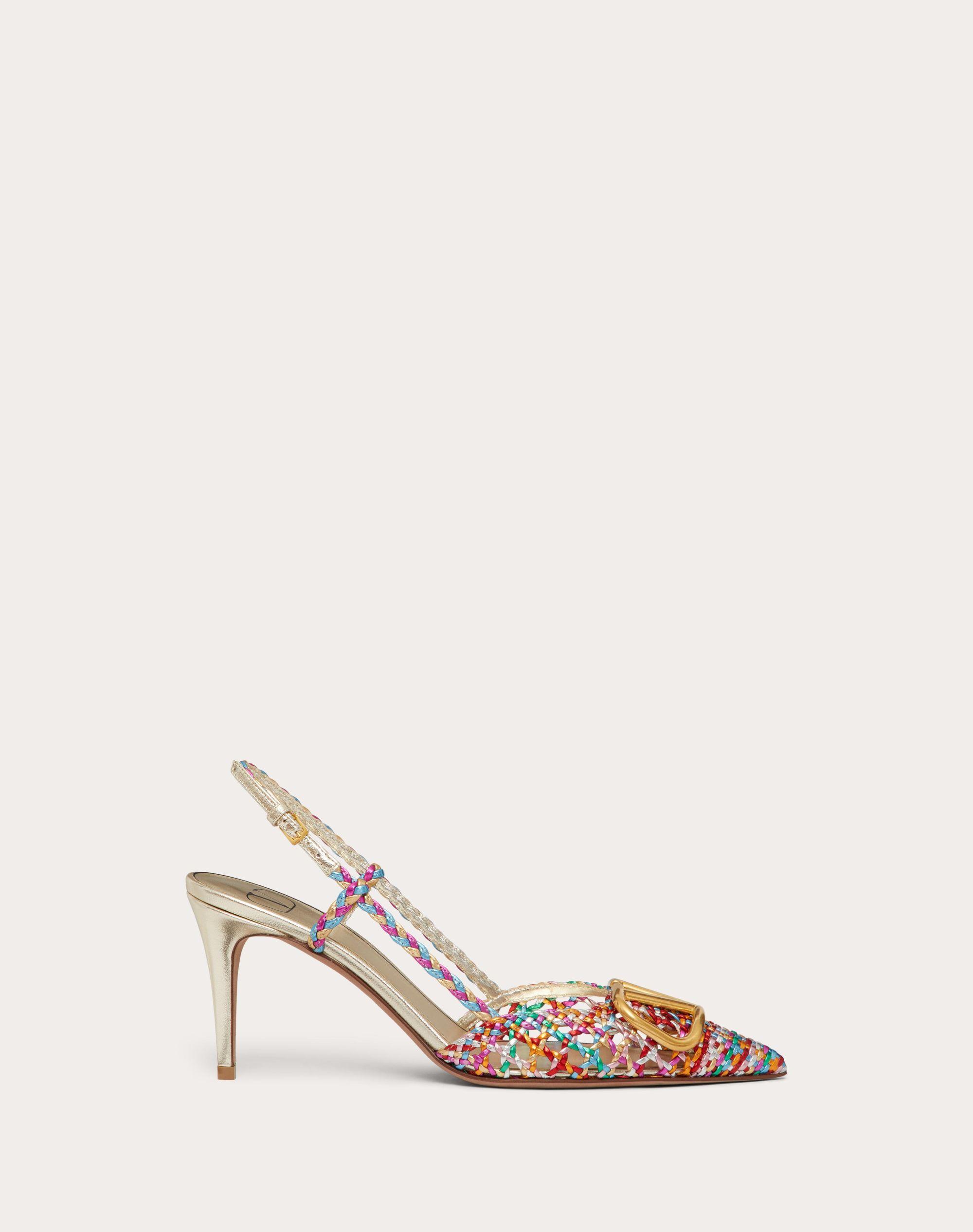 Valentino Garavani Vlogo Signature Slingback Pump In Woven