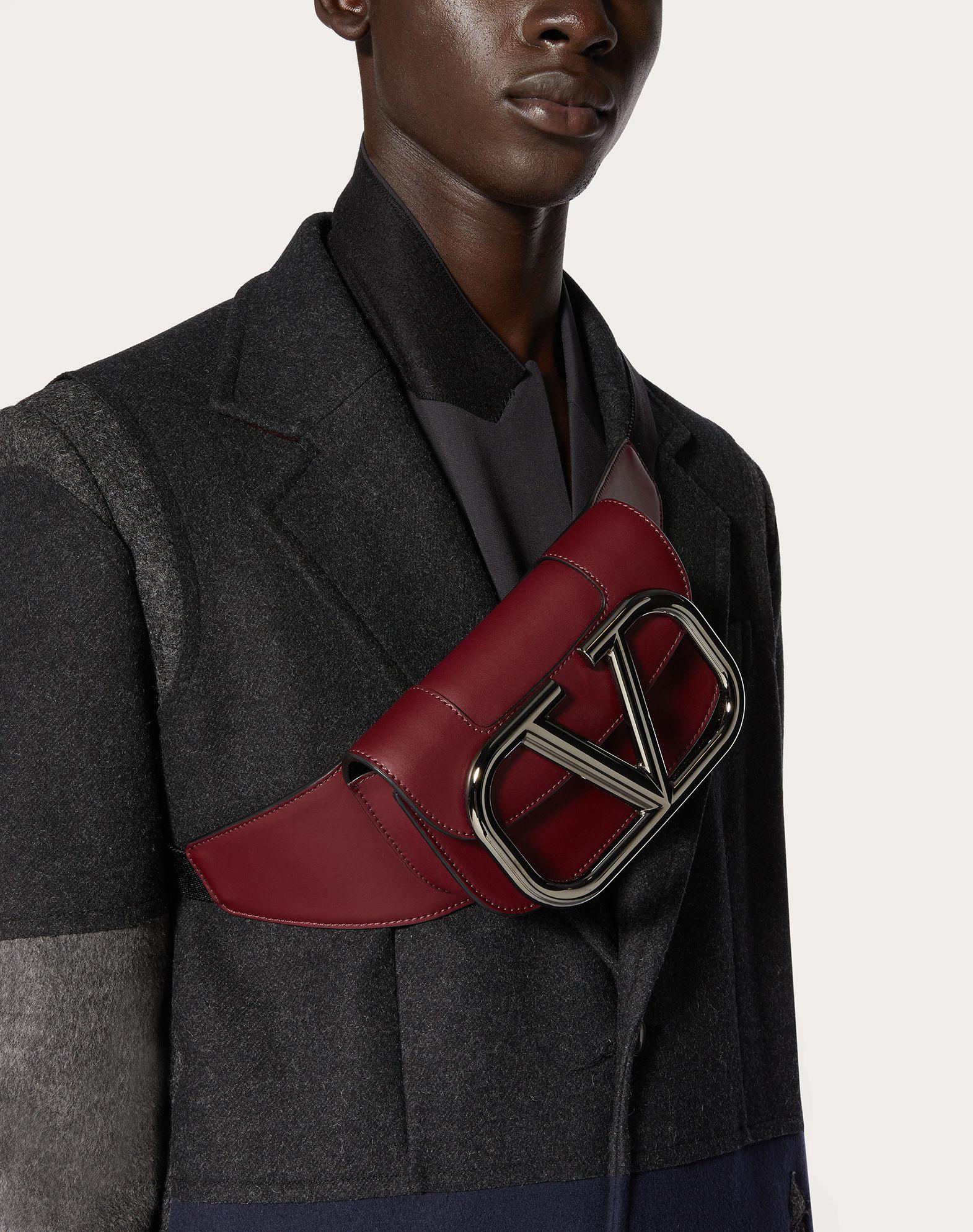Valentino Garavani Supervee Leather Belt Bag in Red for Men | Lyst