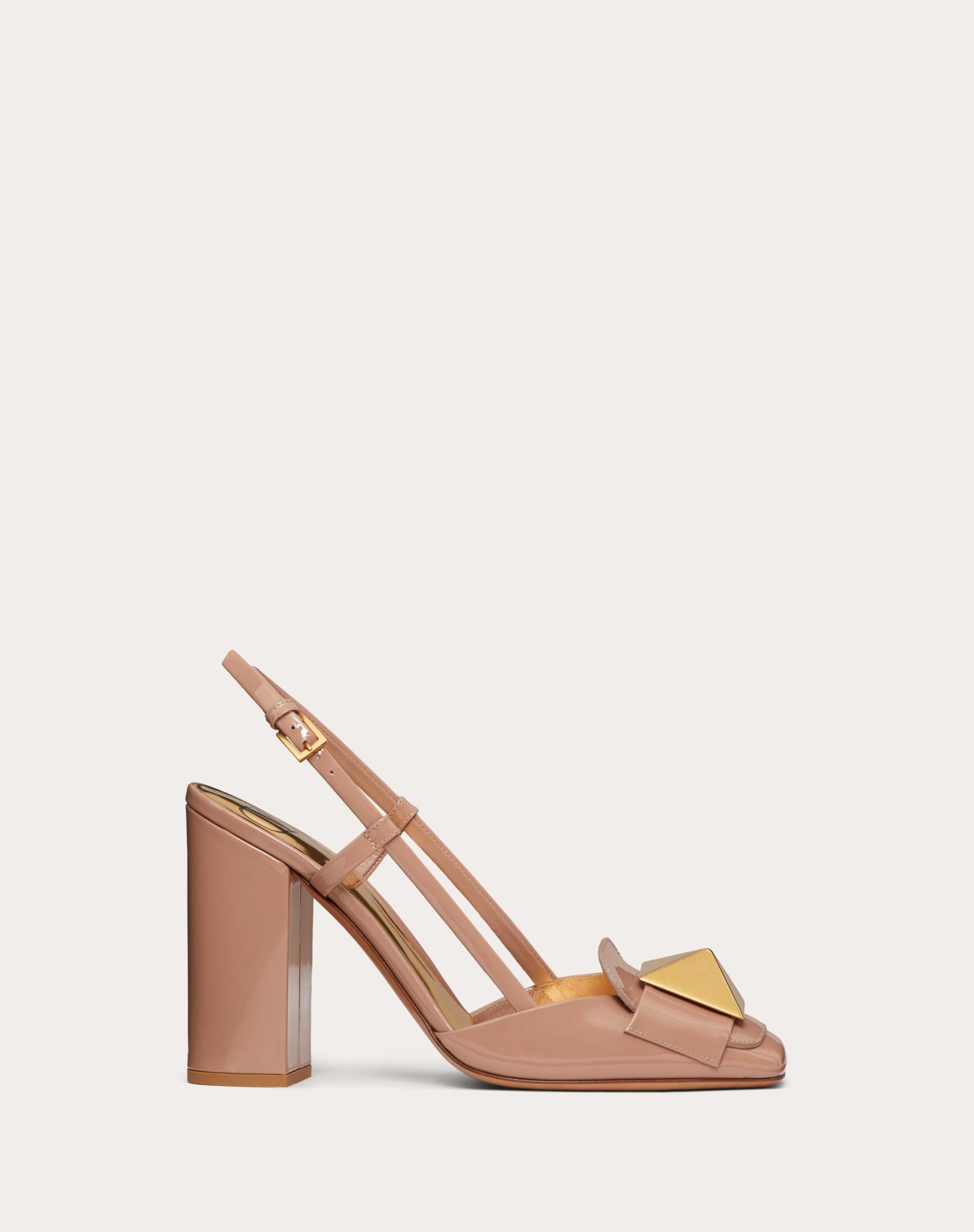 Garavani One Stud Leather Pump 100mm in Pink | Lyst