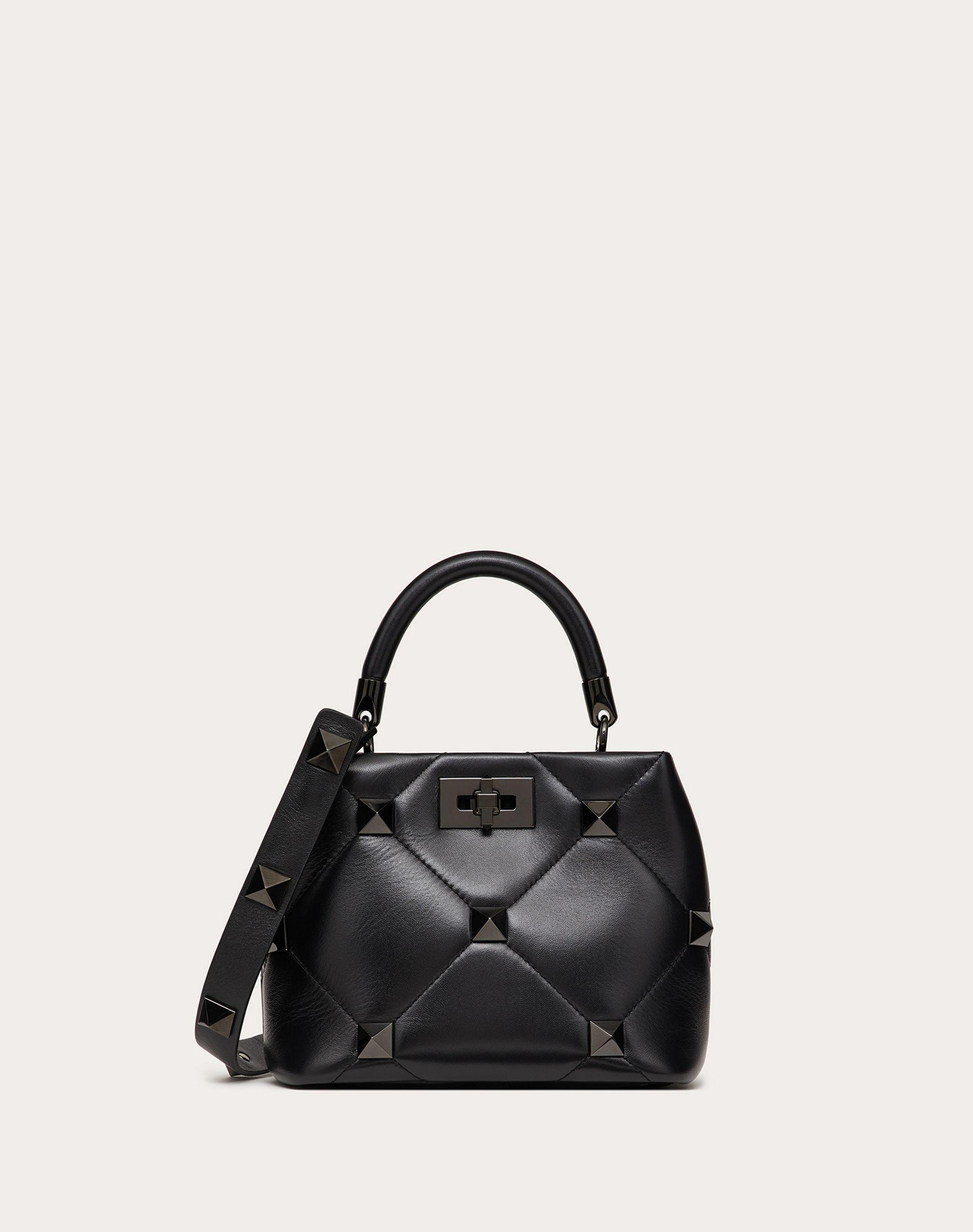 Valentino Garavani Small Roman Stud The Handle Bag In Nappa Leather With  Tone-on-tone Studs in Black | Lyst