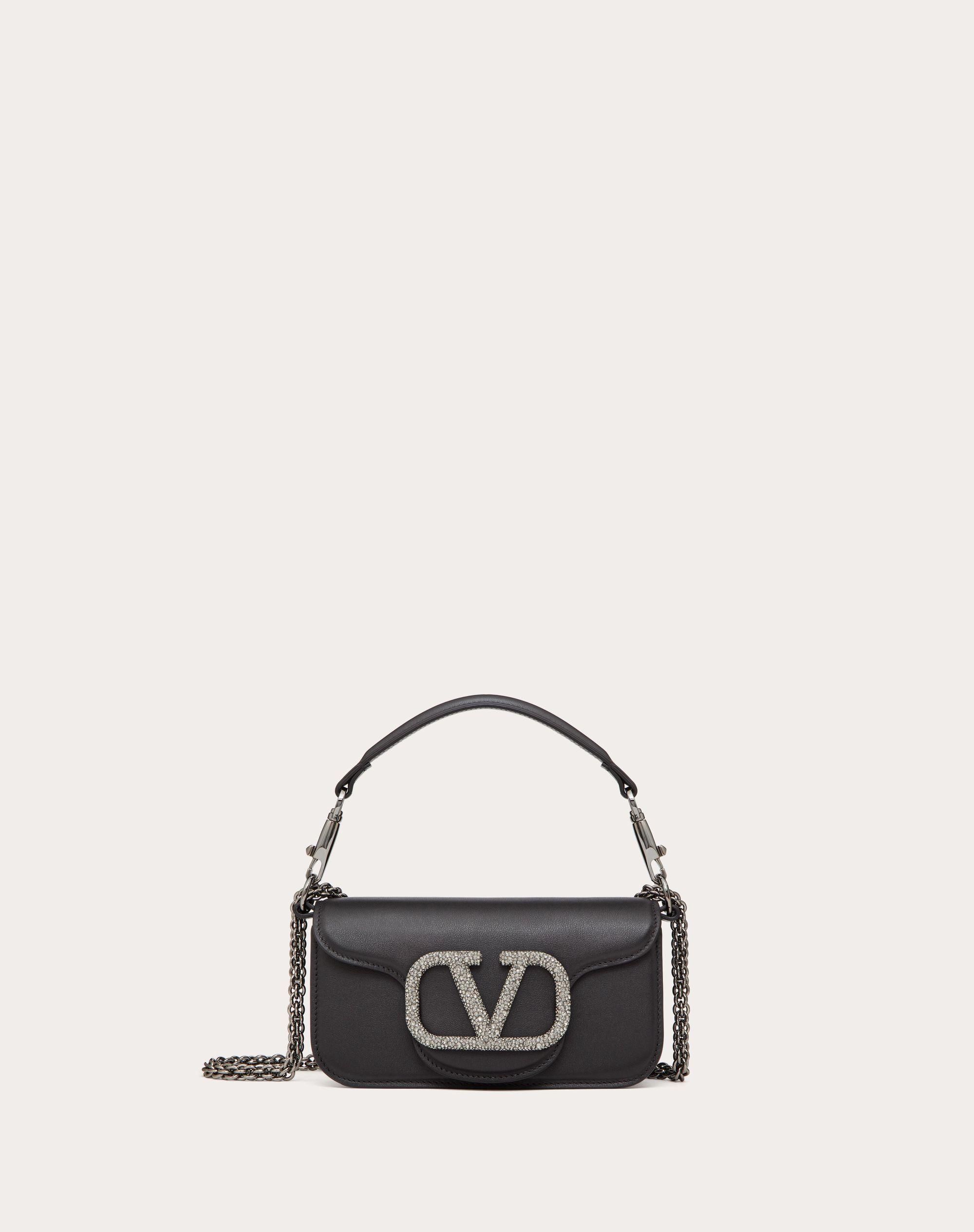 Valentino Garavani Locò Small Shoulder Bag With Jewel Logo in Natural ...