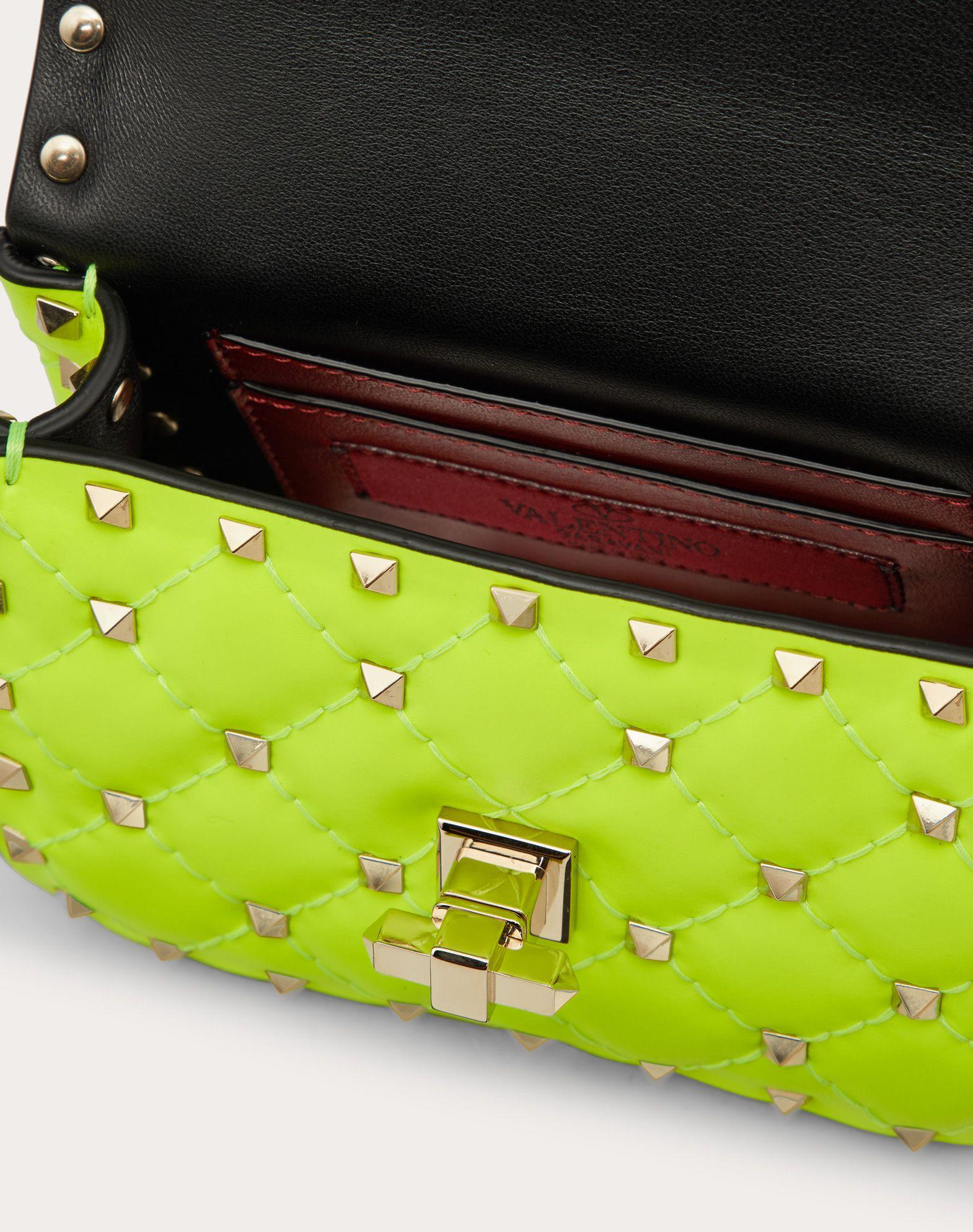 Valentino Leather Valentino Garavani Micro Rockstud Spike Fluo Calfskin Bag  Ss20 Runway Preview in Lime (Green) - Lyst
