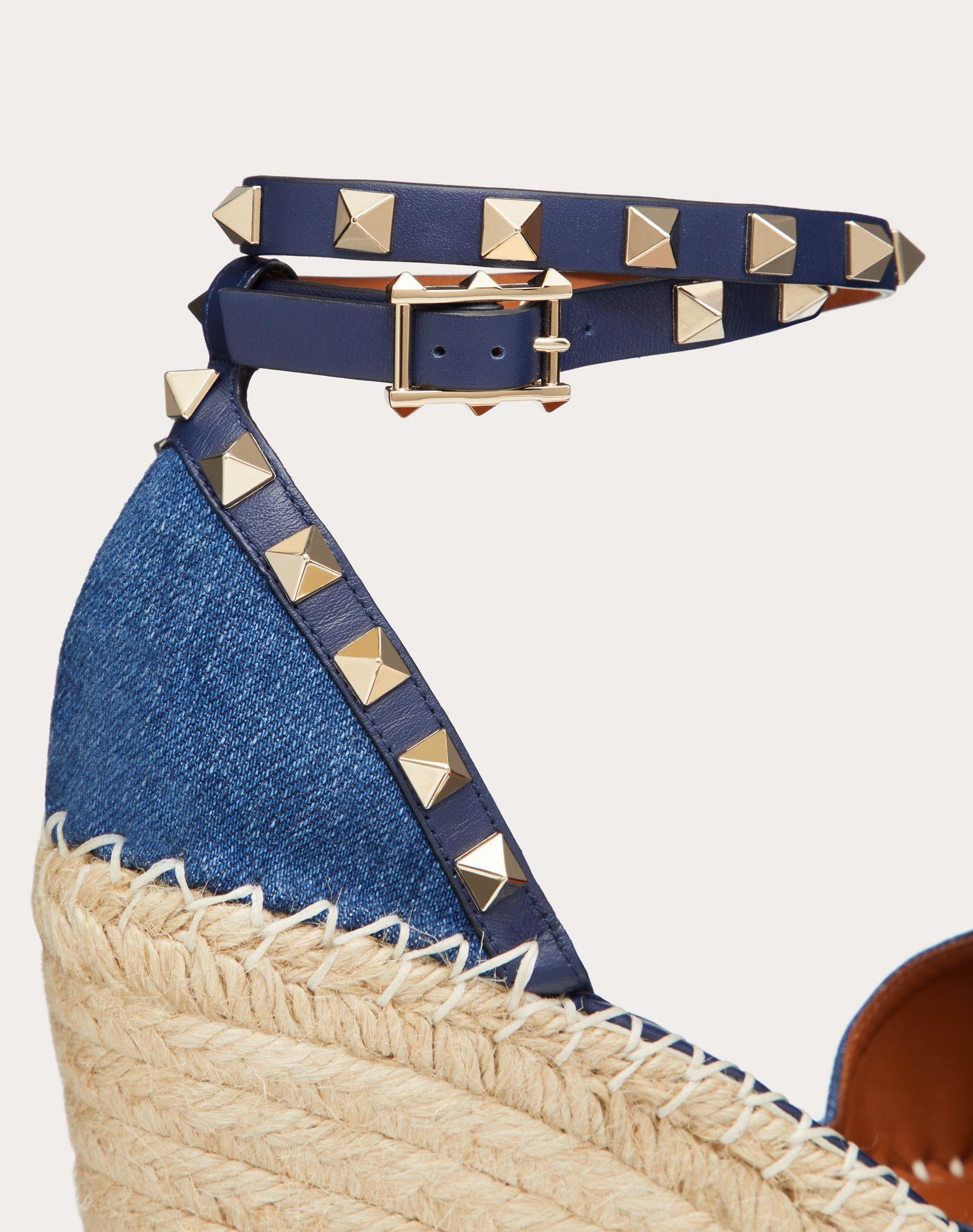 valentino denim wedges