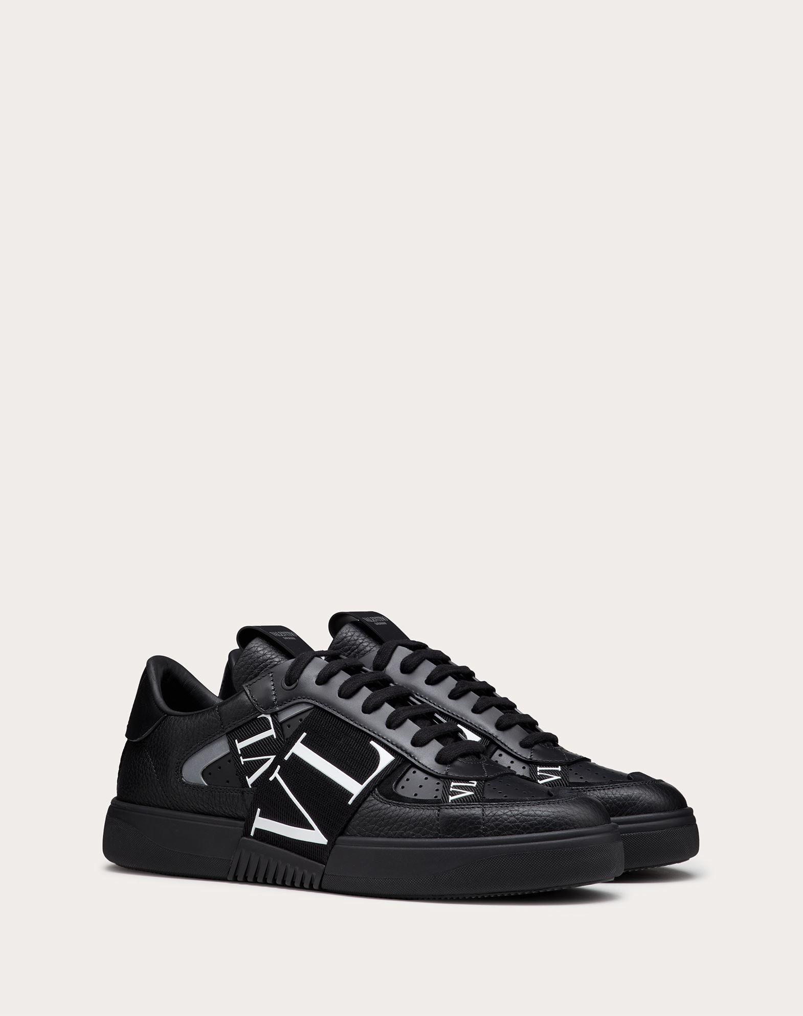 Valentino Garavani Valentino Garavani Vl7n Logo-embellished Leather  Trainers in Black for Men - Save 37% - Lyst