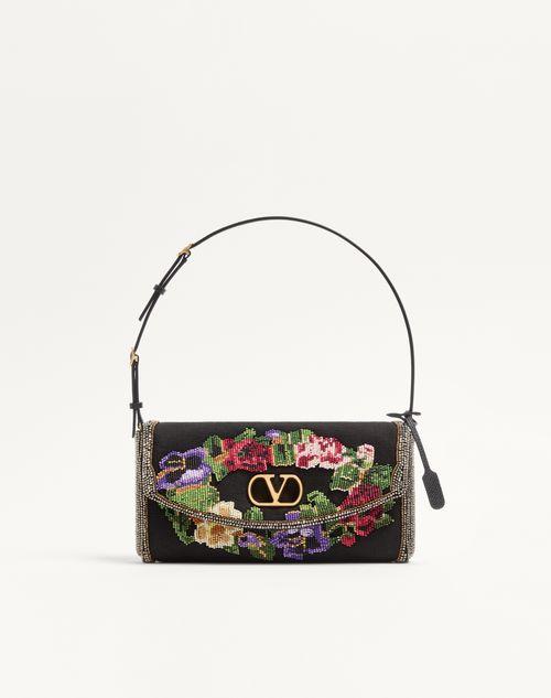 レディース 【Valentino Garavani】ショルダーバッグ リボン サテン 紺色