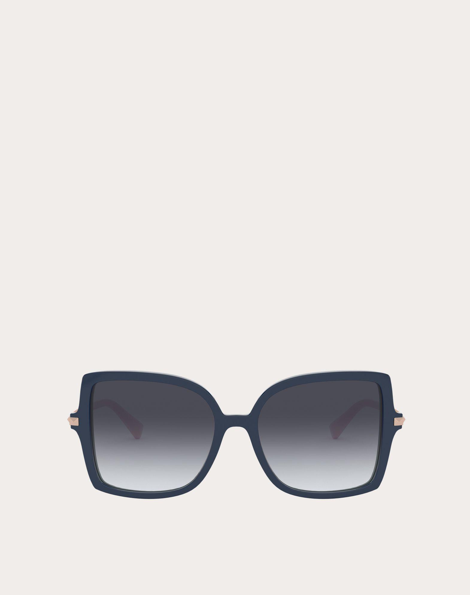 Valentino Occhiali Squared Acetate Frame With Studs in Blue - Lyst