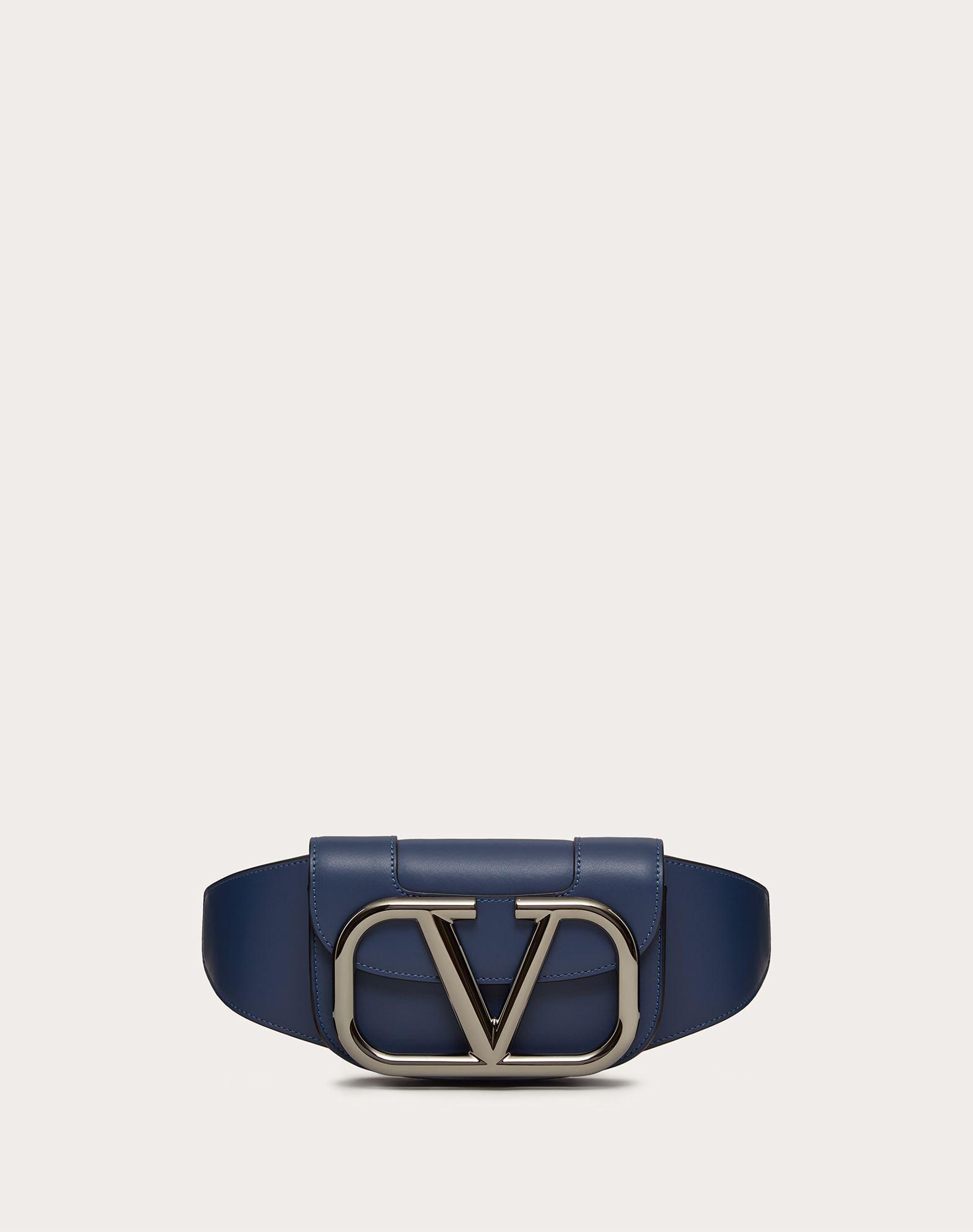 Valentino Garavani Supervee Leather Belt Bag in Blue for Men | Lyst