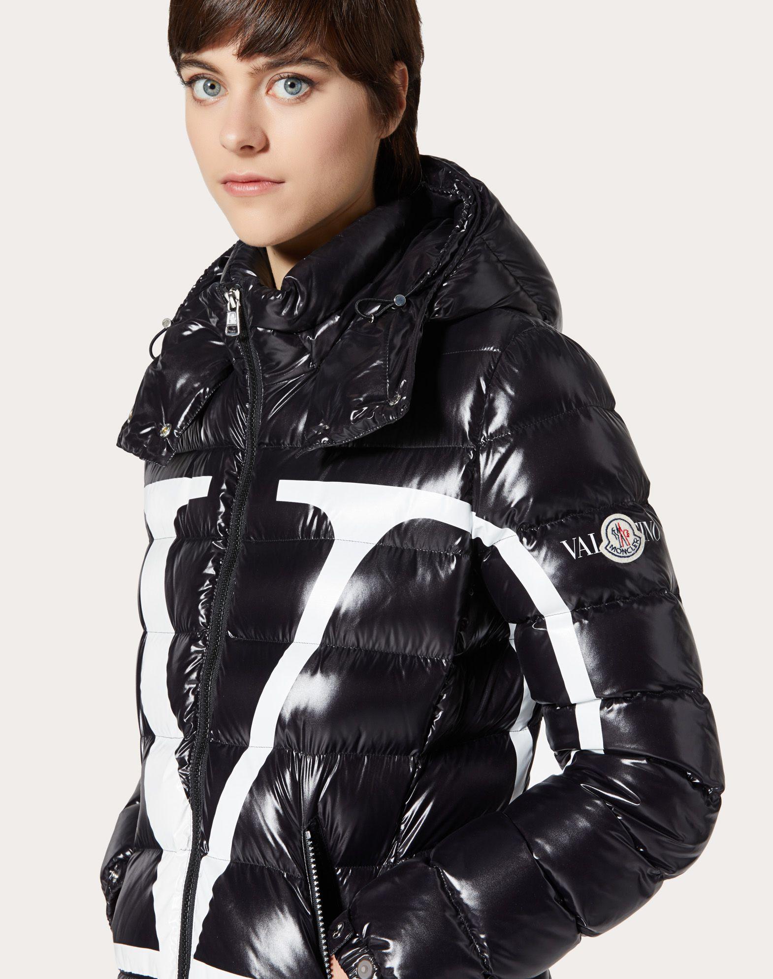 Valentino Synthetic Moncler Vlogo Lacquered Nylon Padded Jacket in Black -  Lyst