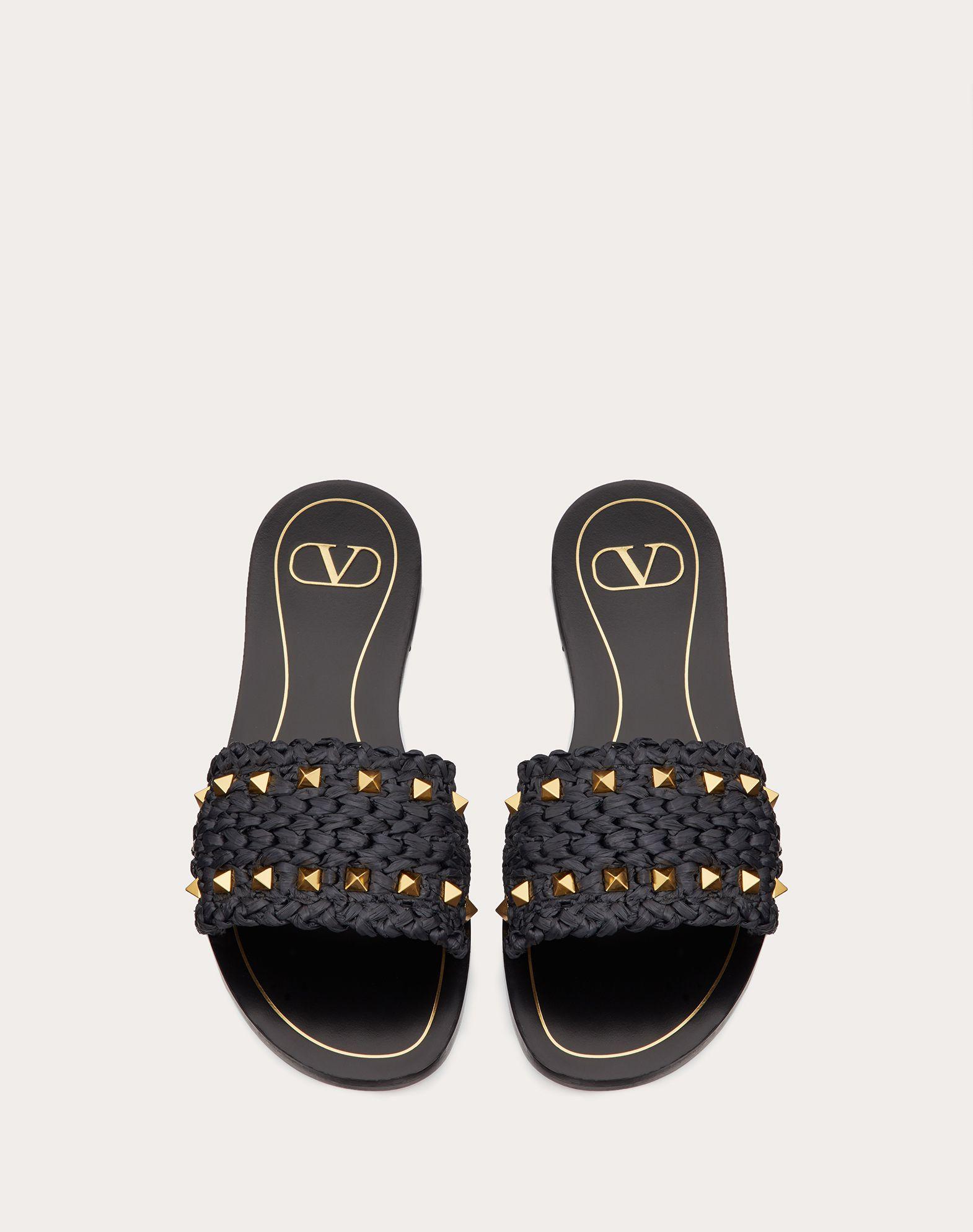 rockstud flat slide sandal