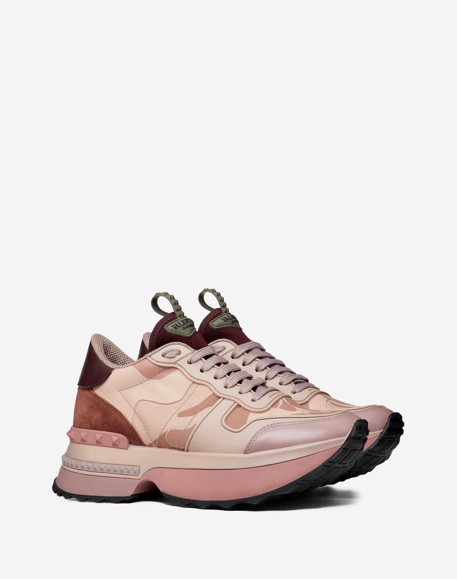 Valentino Leather Valentino Garavani Rockrunner.up Sneaker in Pink - Lyst