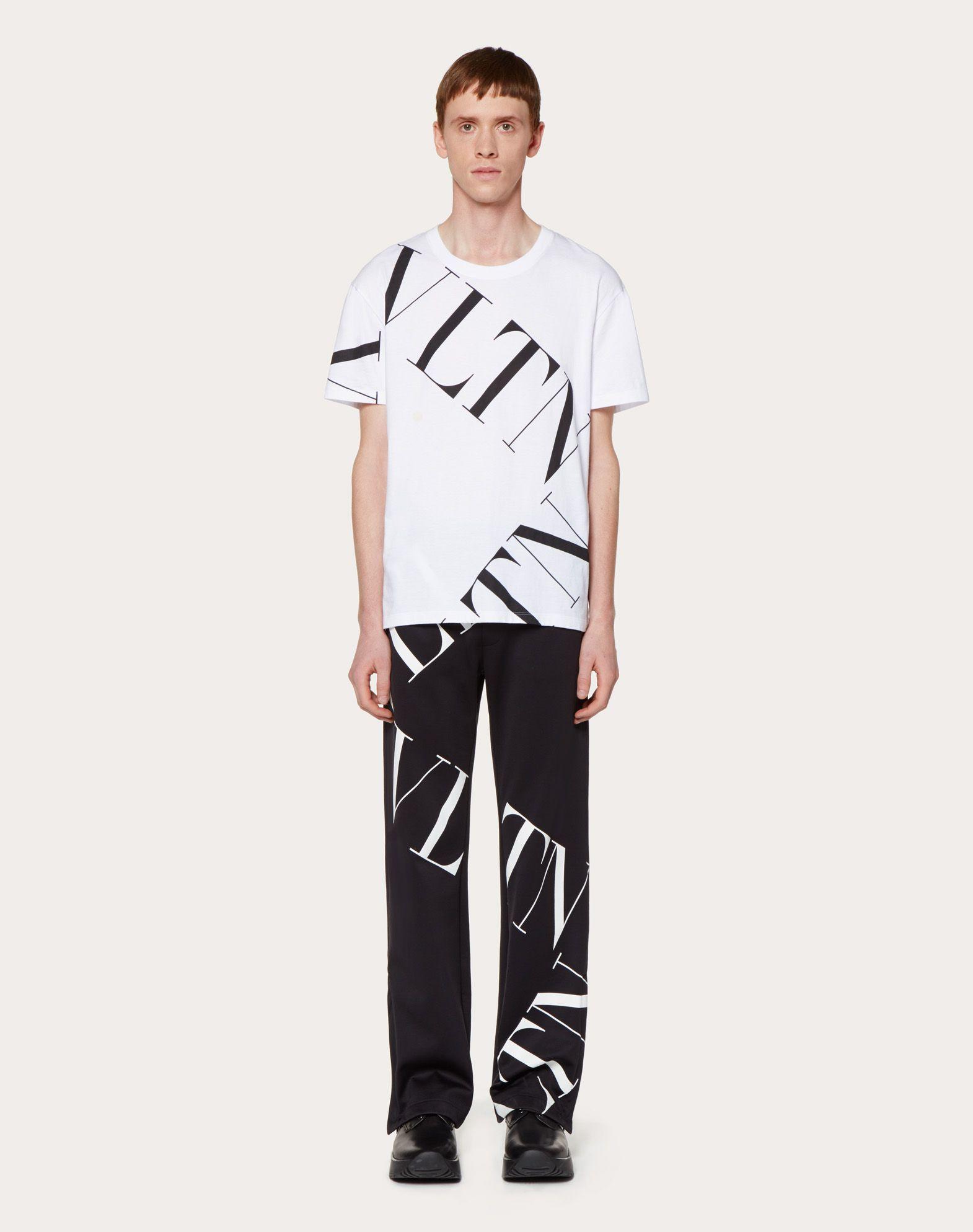 valentino grid t shirt