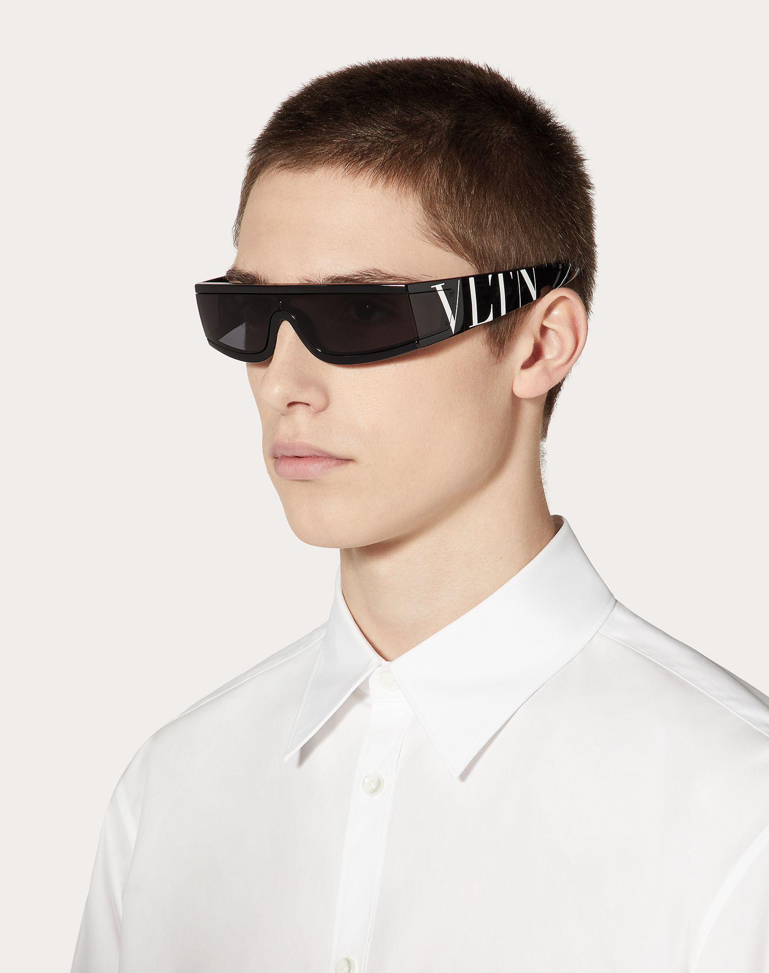Valentino Synthetic Occhiali Vltn Wrap Shield Acetate Sunglasses in ...