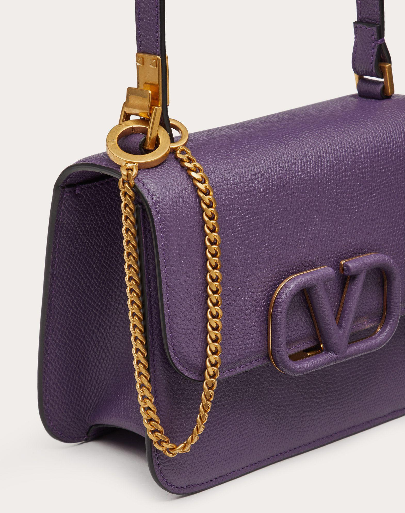 Valentino Leather Small Vsling Grainy Calfskin Shoulder Bag in 