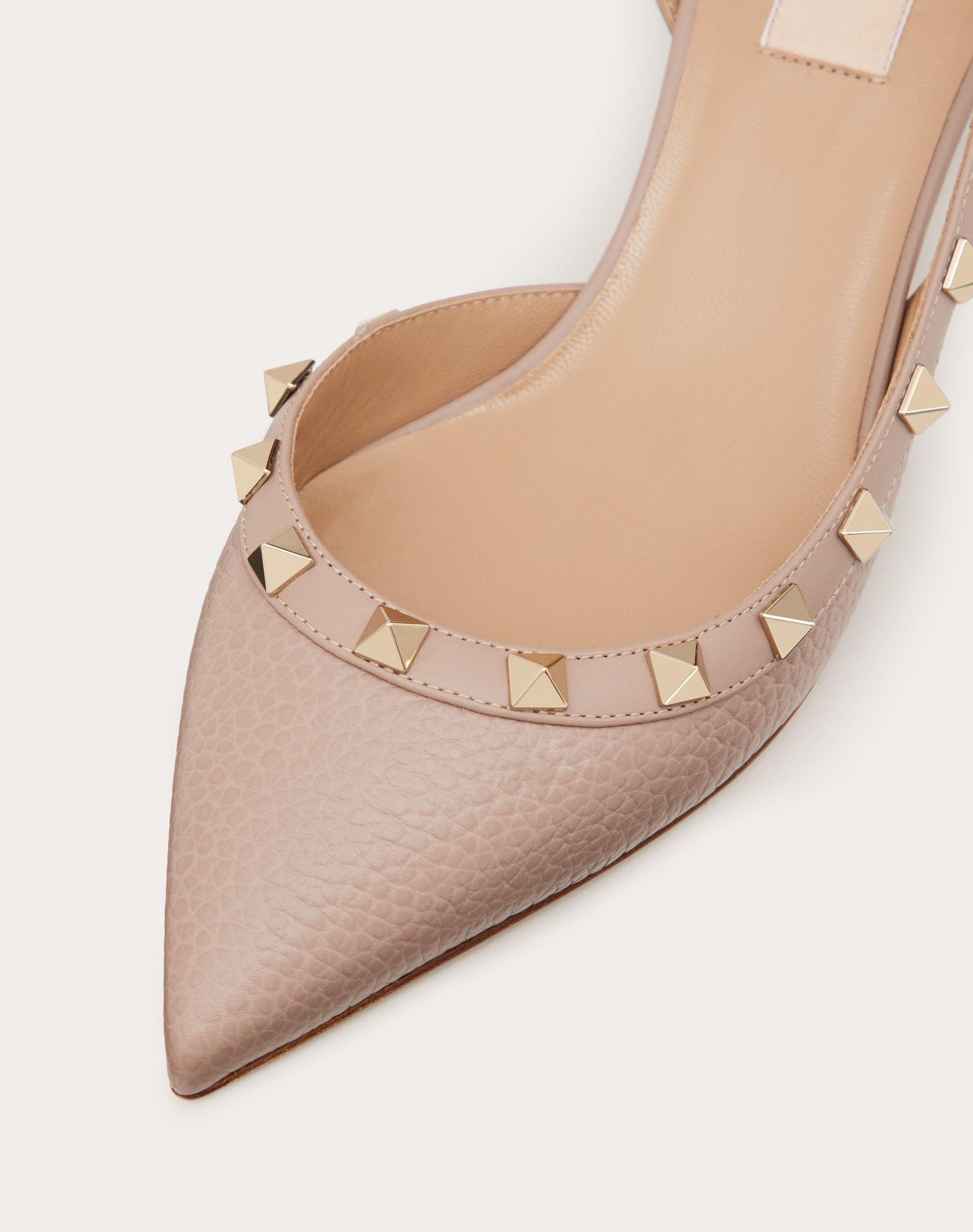 valentino rockstud 50 leather slingback pump
