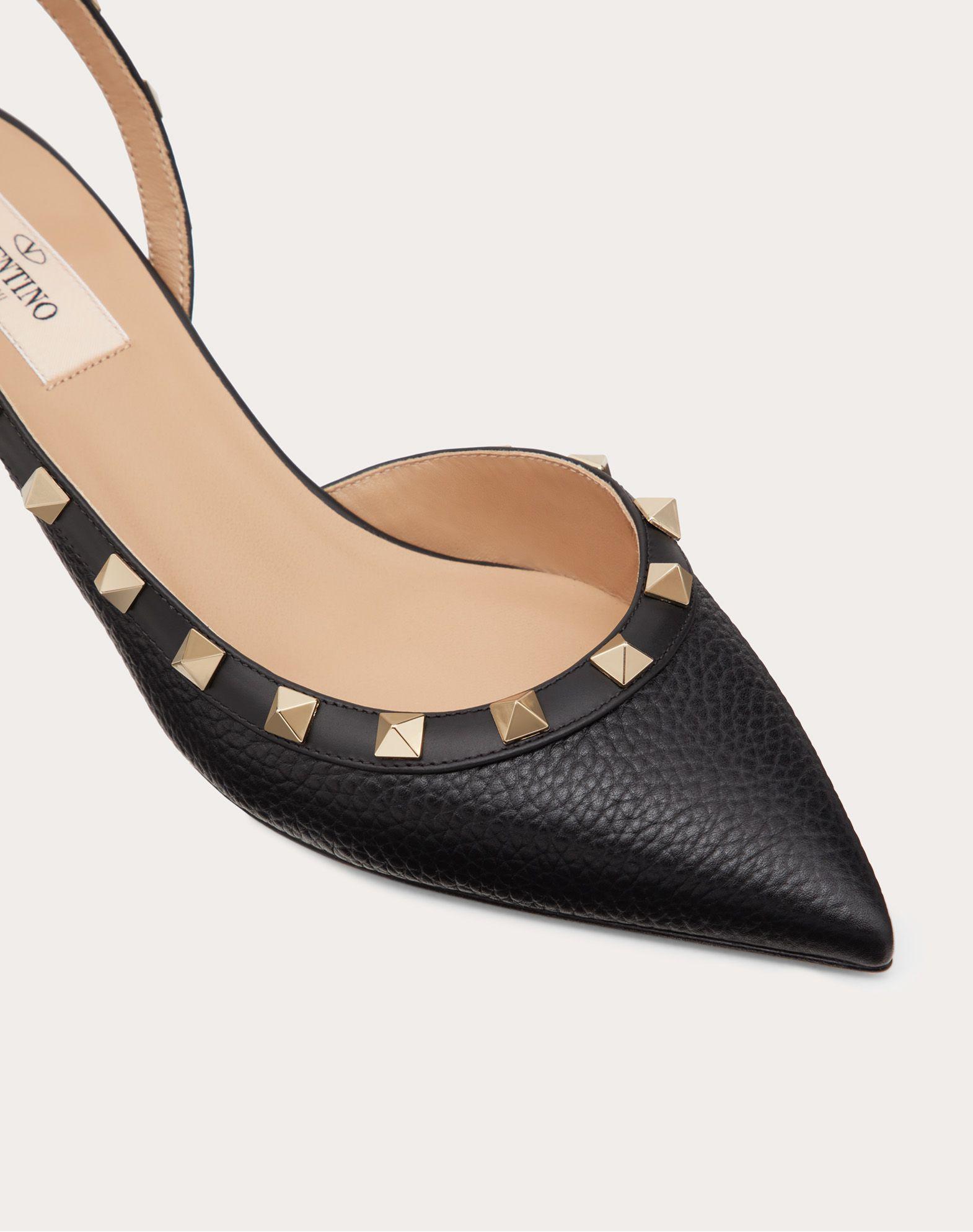valentino rockstud 50 leather slingback pump