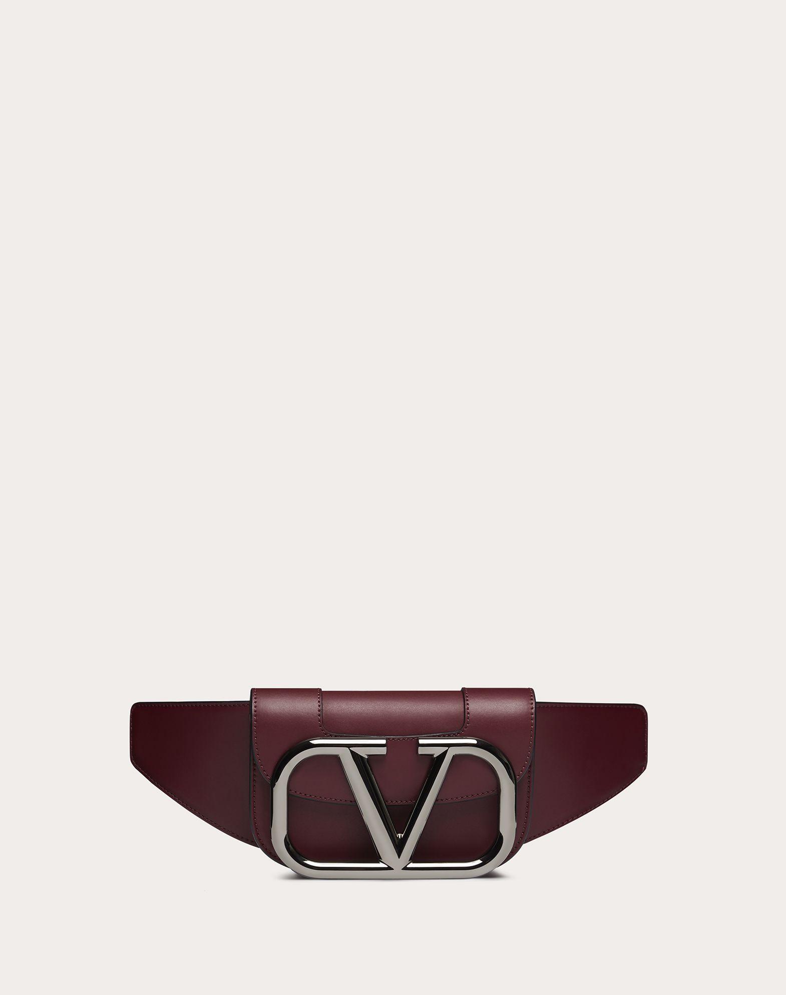 Valentino Garavani Supervee Leather Belt Bag in Blue for Men