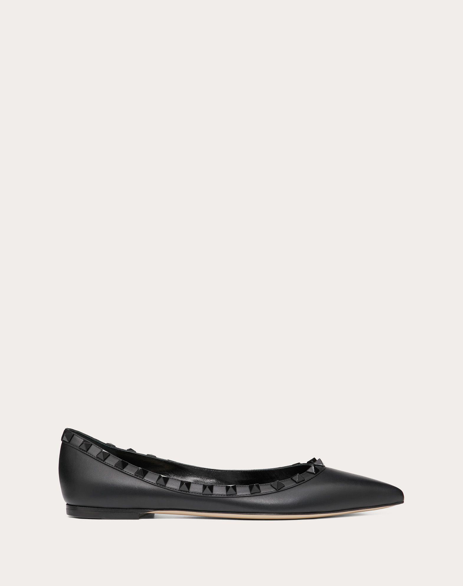 Black Valentino Garavani Tonal Ballerina Flats Lyst