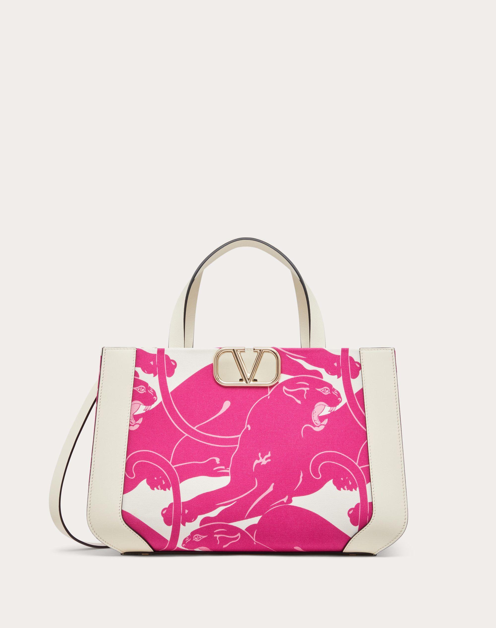 Valentino Garavani Vlogo Signature Medium Canvas Handbag in Pink