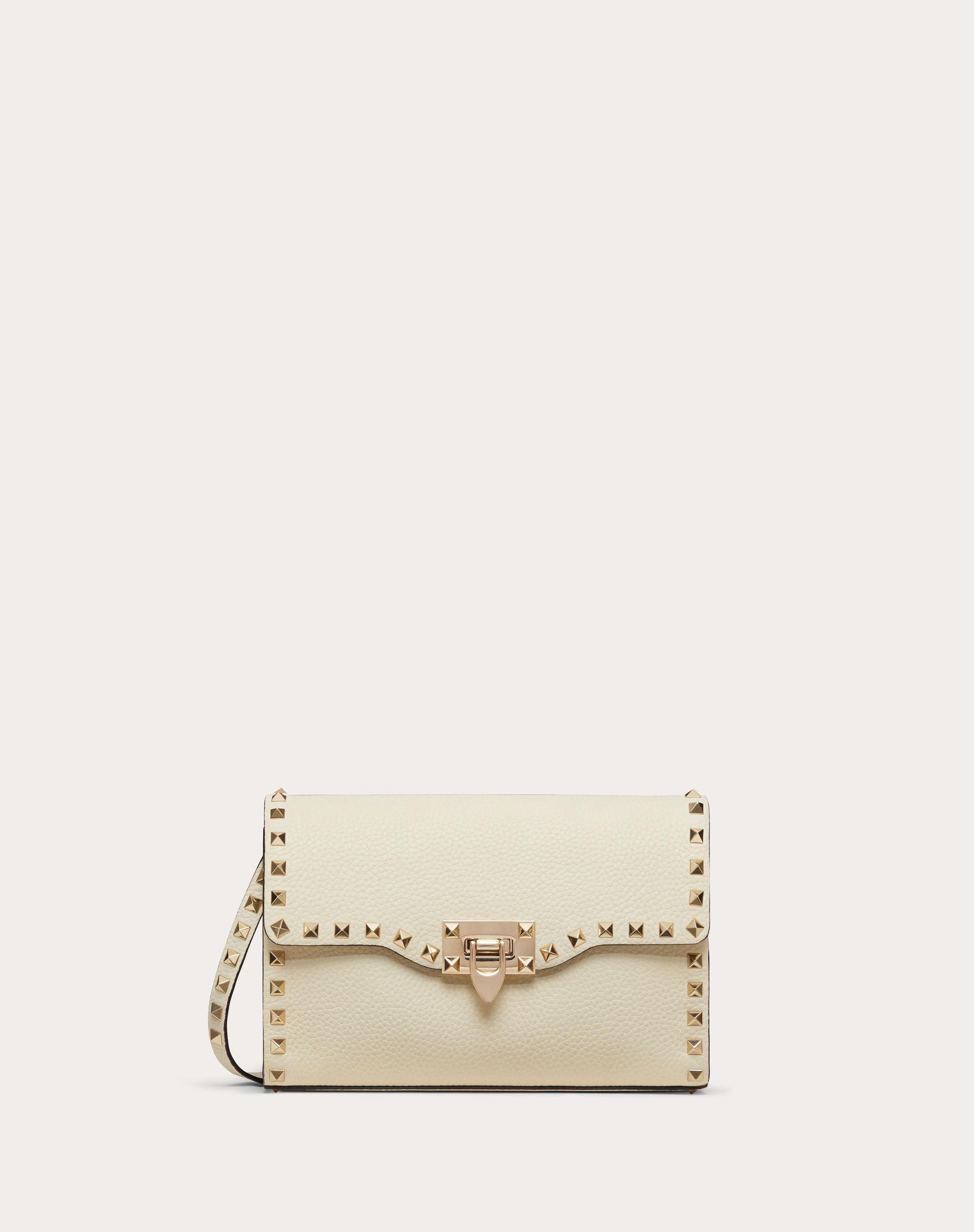 small rockstud grainy calfskin crossbody bag