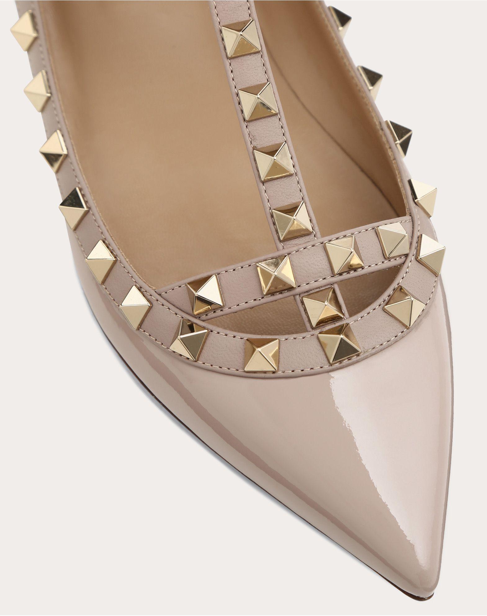 patent rockstud ballet flat