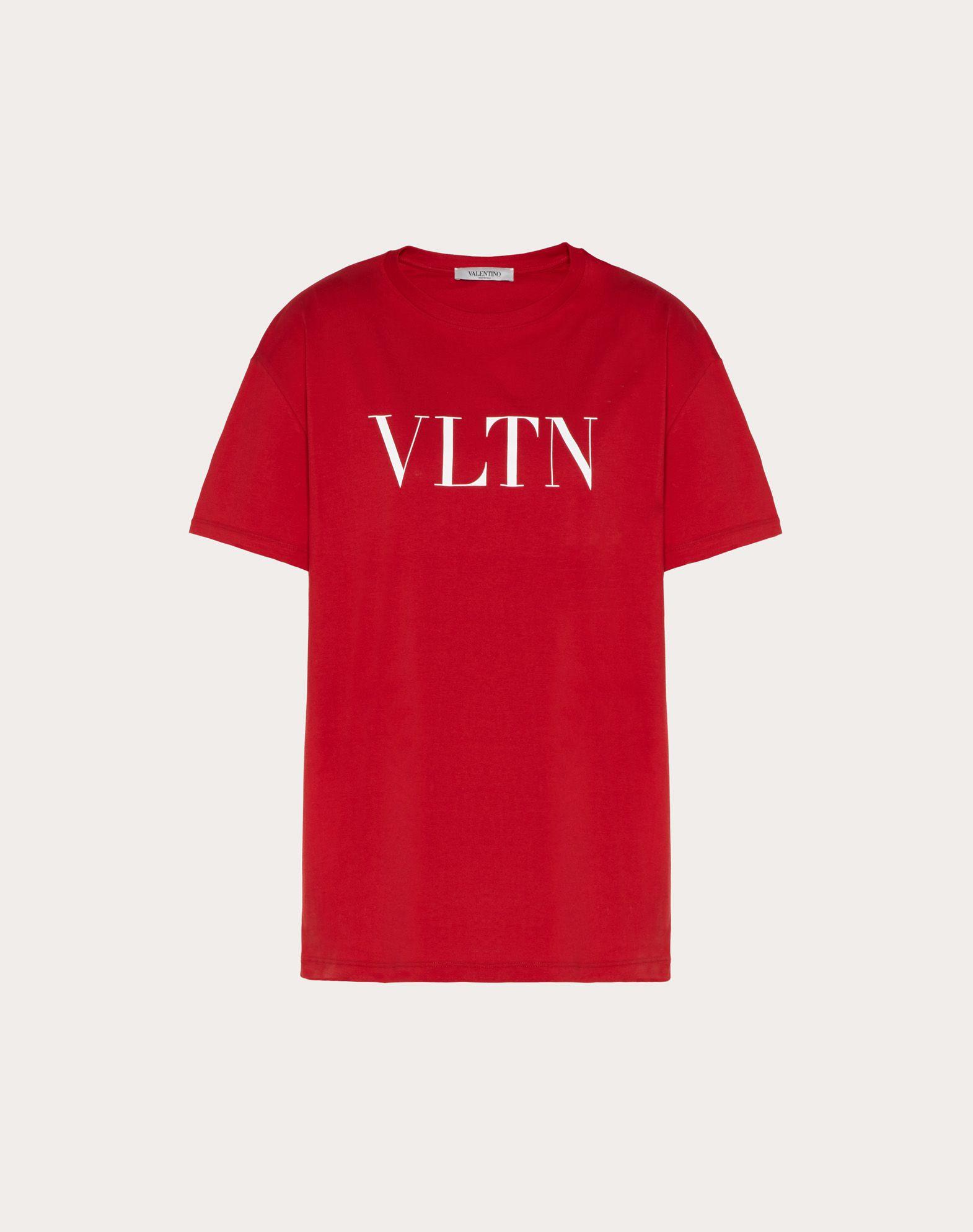 Valentino Vltn Print T-shirt in Red | Lyst