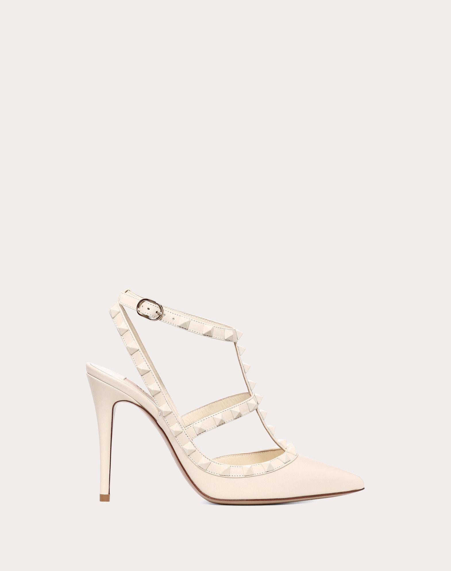 rockstud ankle strap pump with tonal studs 100 mm