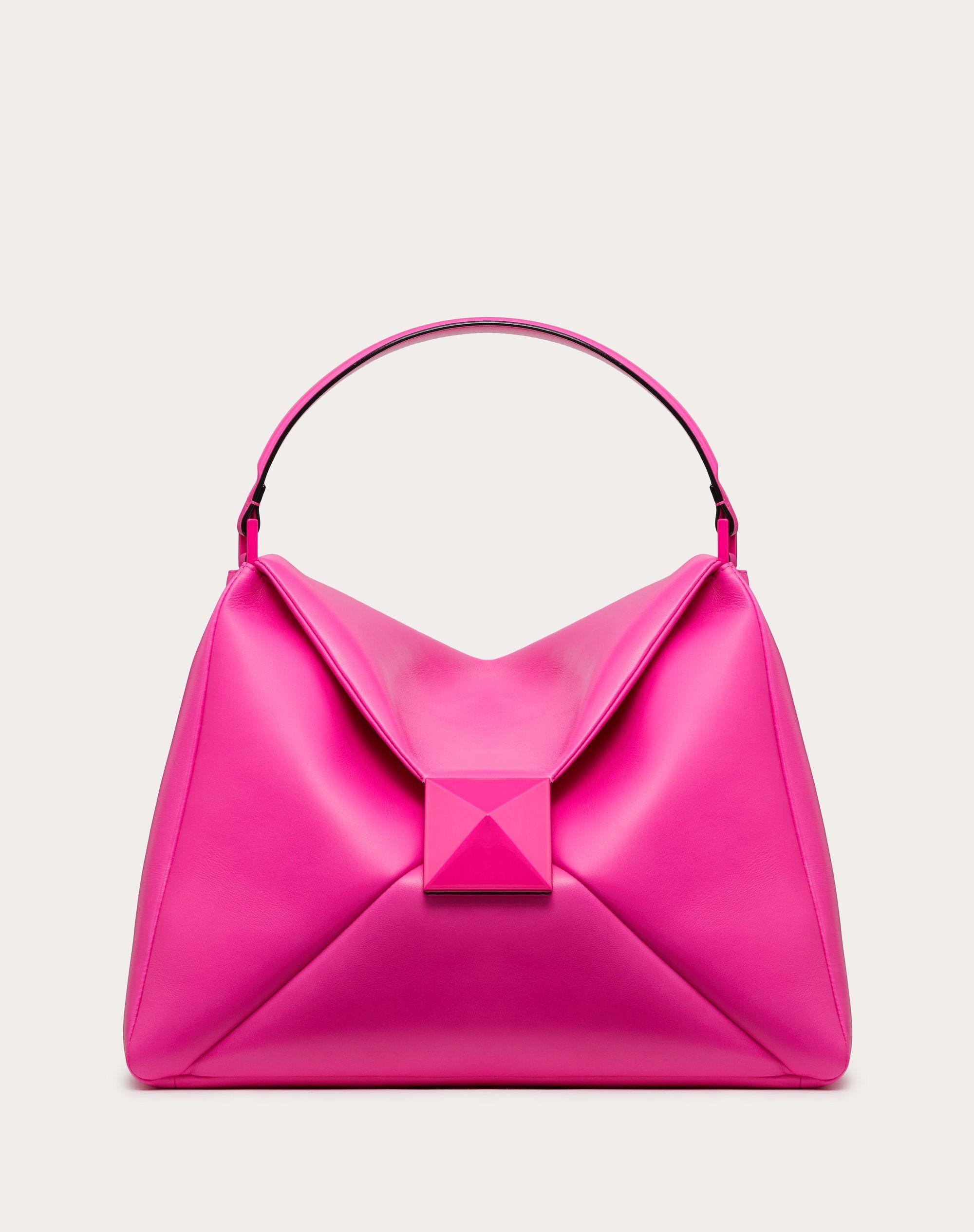 Valentino Garavani One Stud Nappa Leather Maxi Hobo Bag in Pink