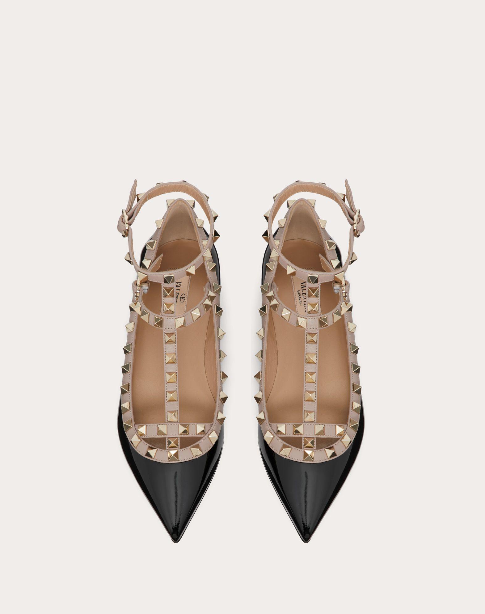 rockstud caged ballerina flat