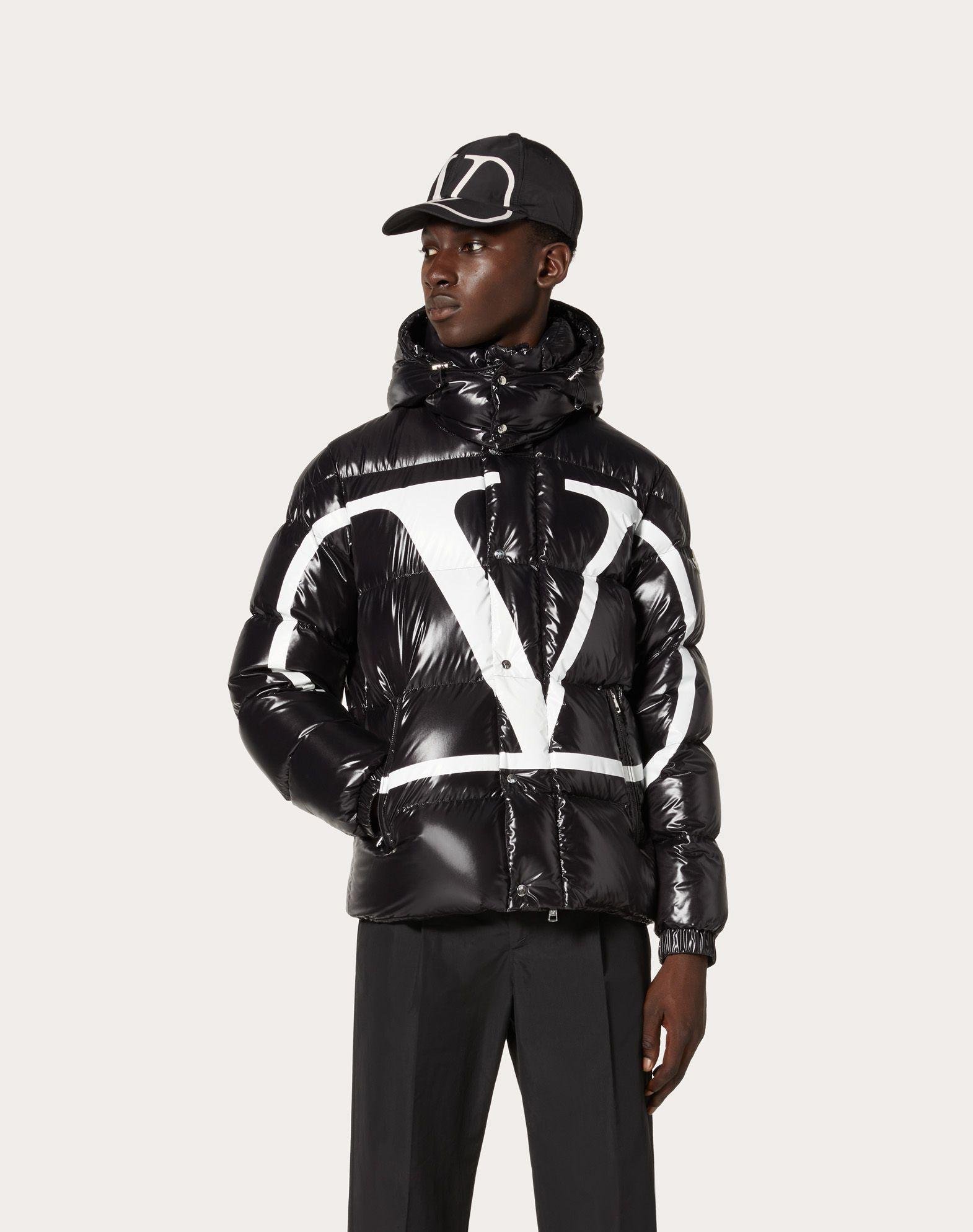 Valentino Goose Moncler Vlogo Lacquered Nylon Padded Jacket in Black for  Men - Lyst
