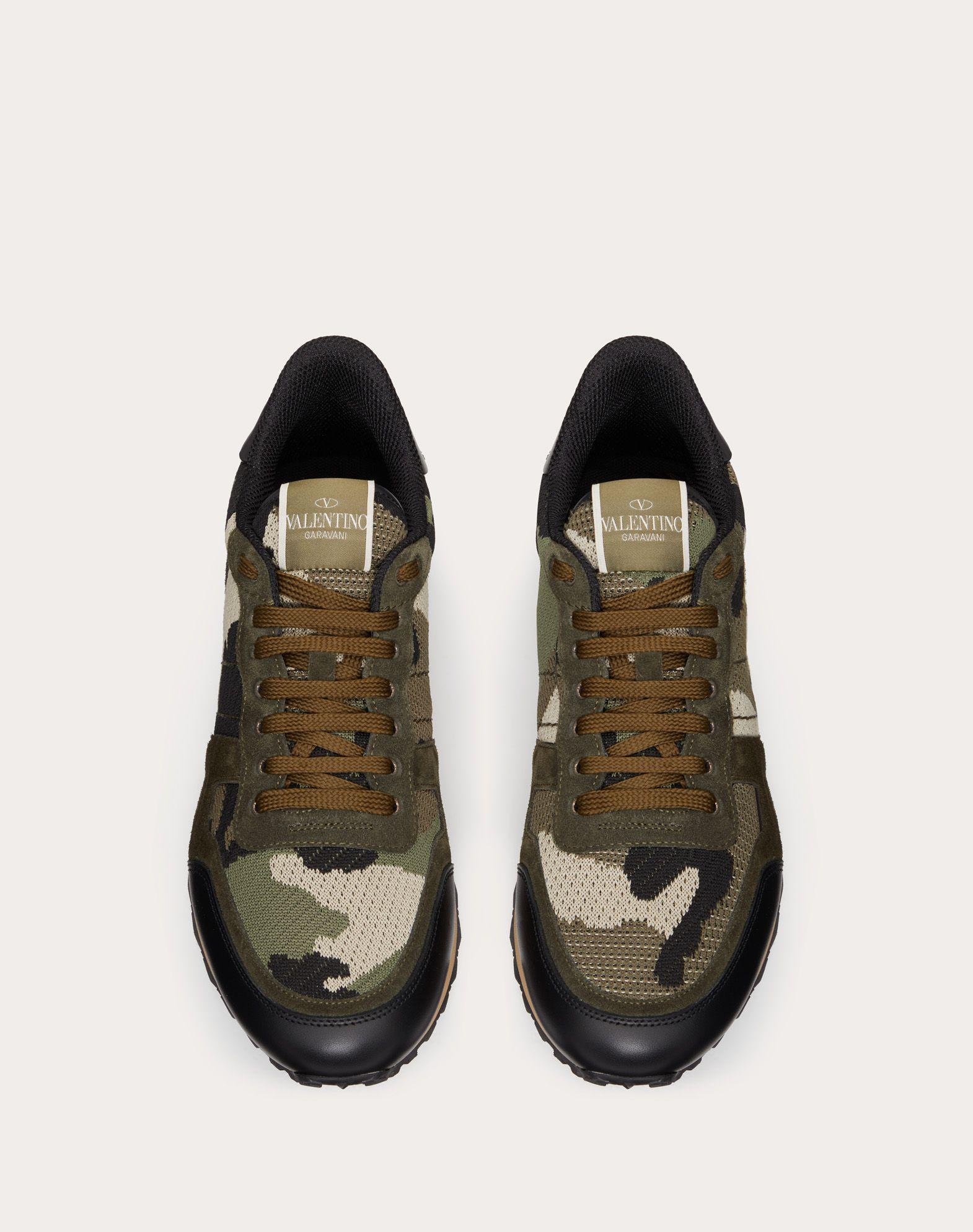 valentino green camo rockrunner