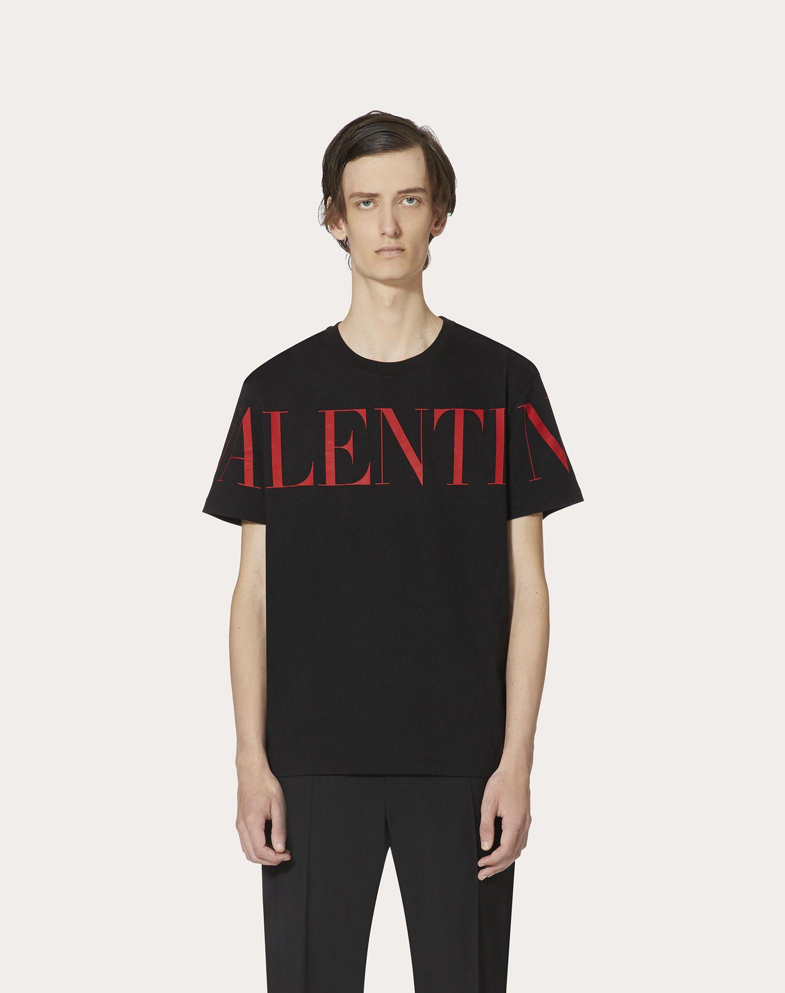 Valentino Print T-shirt in Black for Men | Lyst Australia
