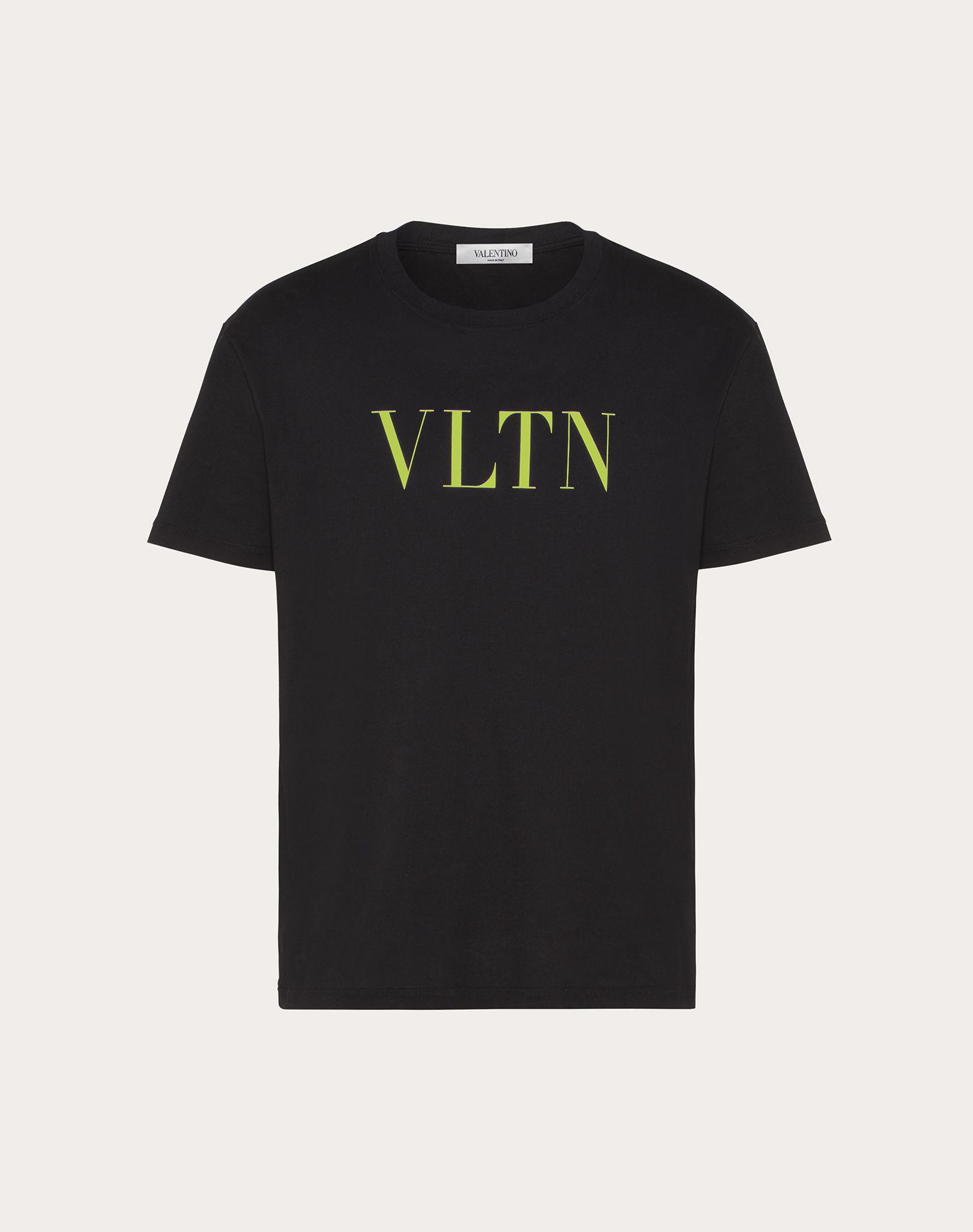 Valentino Vltn T-shirt in Black/Neon Yellow (Black) for Men - Lyst