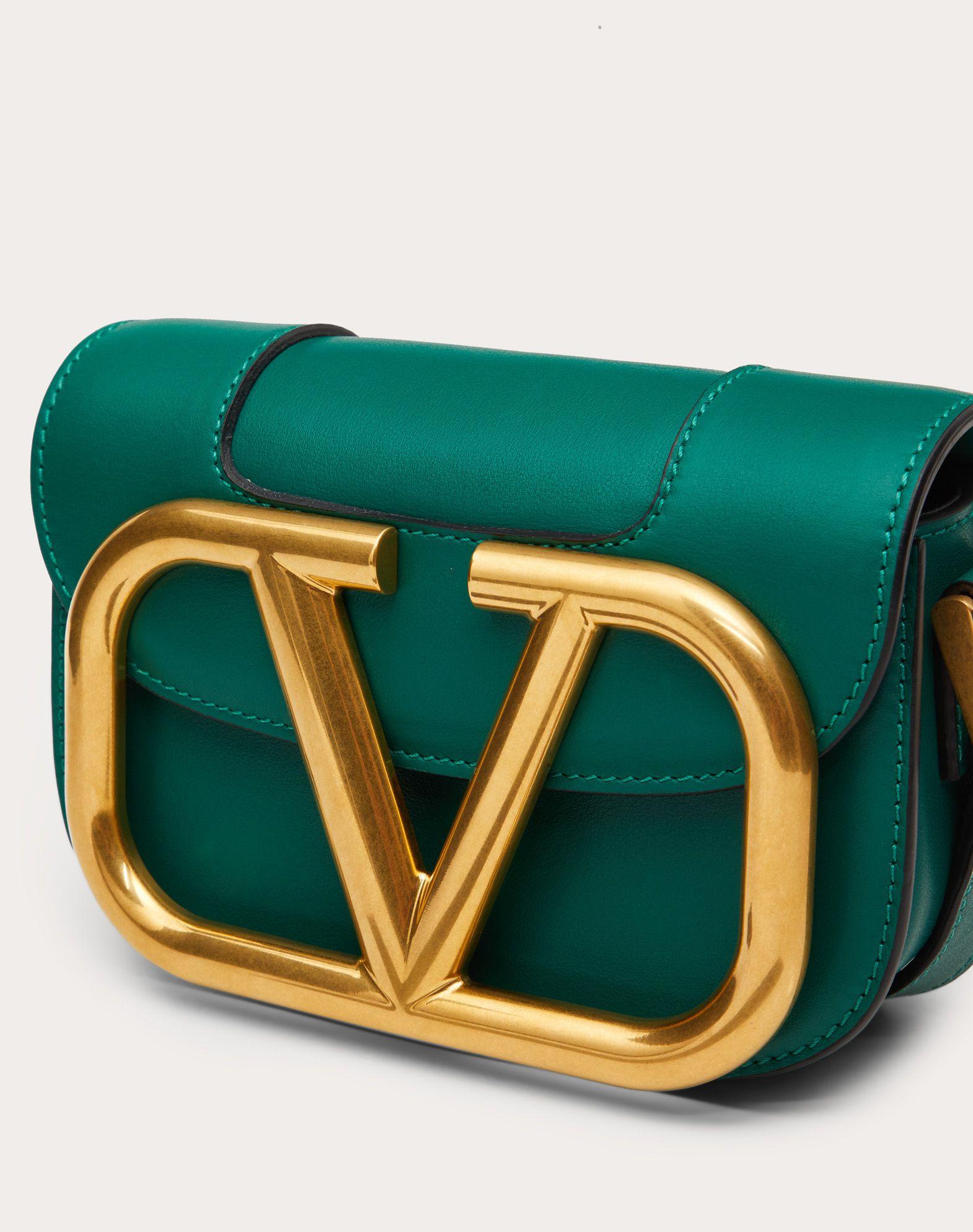 Valentino Leather Small Supervee Calfskin Crossbody Bag in Green Lyst