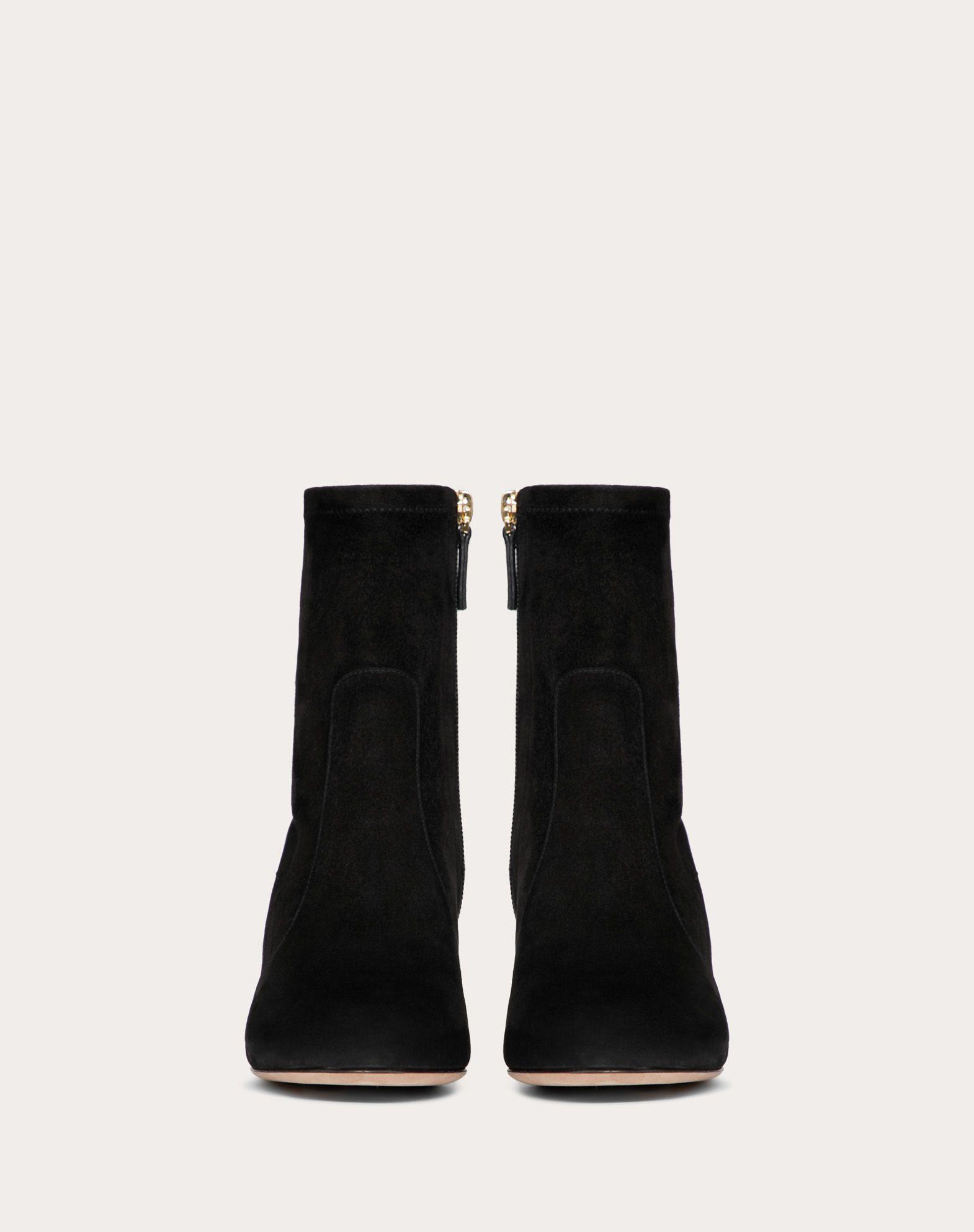 valentino rockstud suede ankle boots