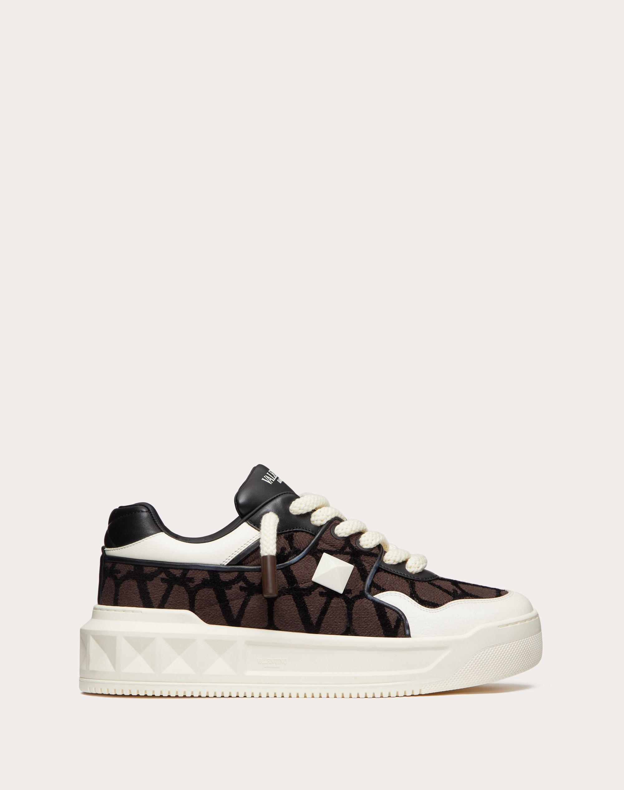 Valentino One Stud Xl Sneaker In Nappa Leather And Iconographe Fabric for Men | Lyst