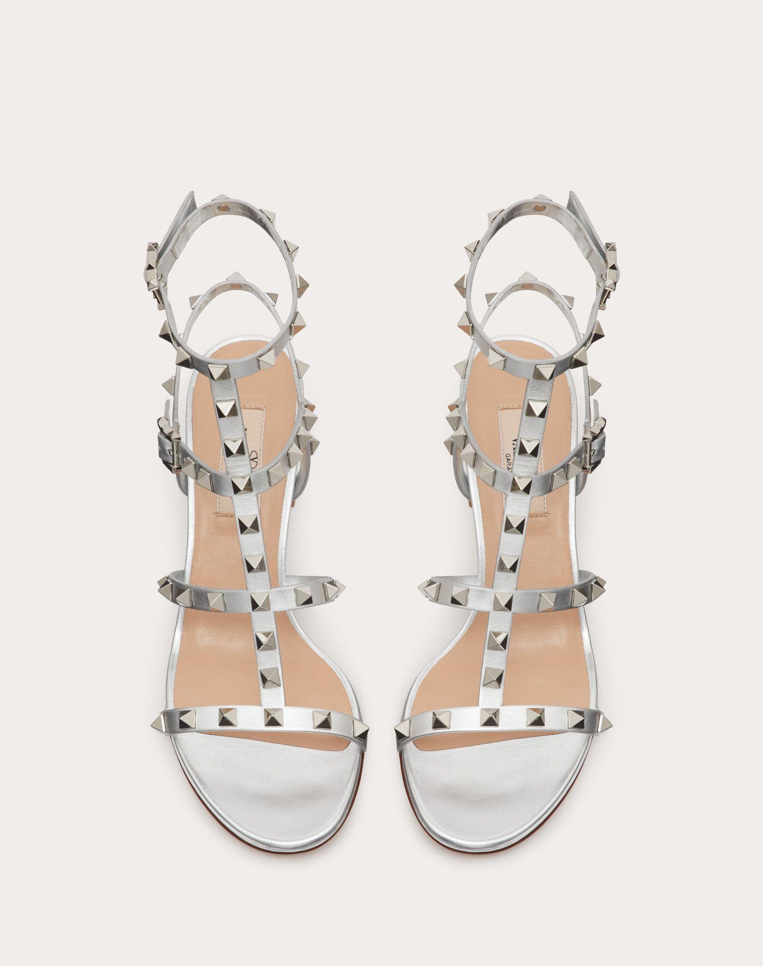 valentino rockstud ankle strap sandal
