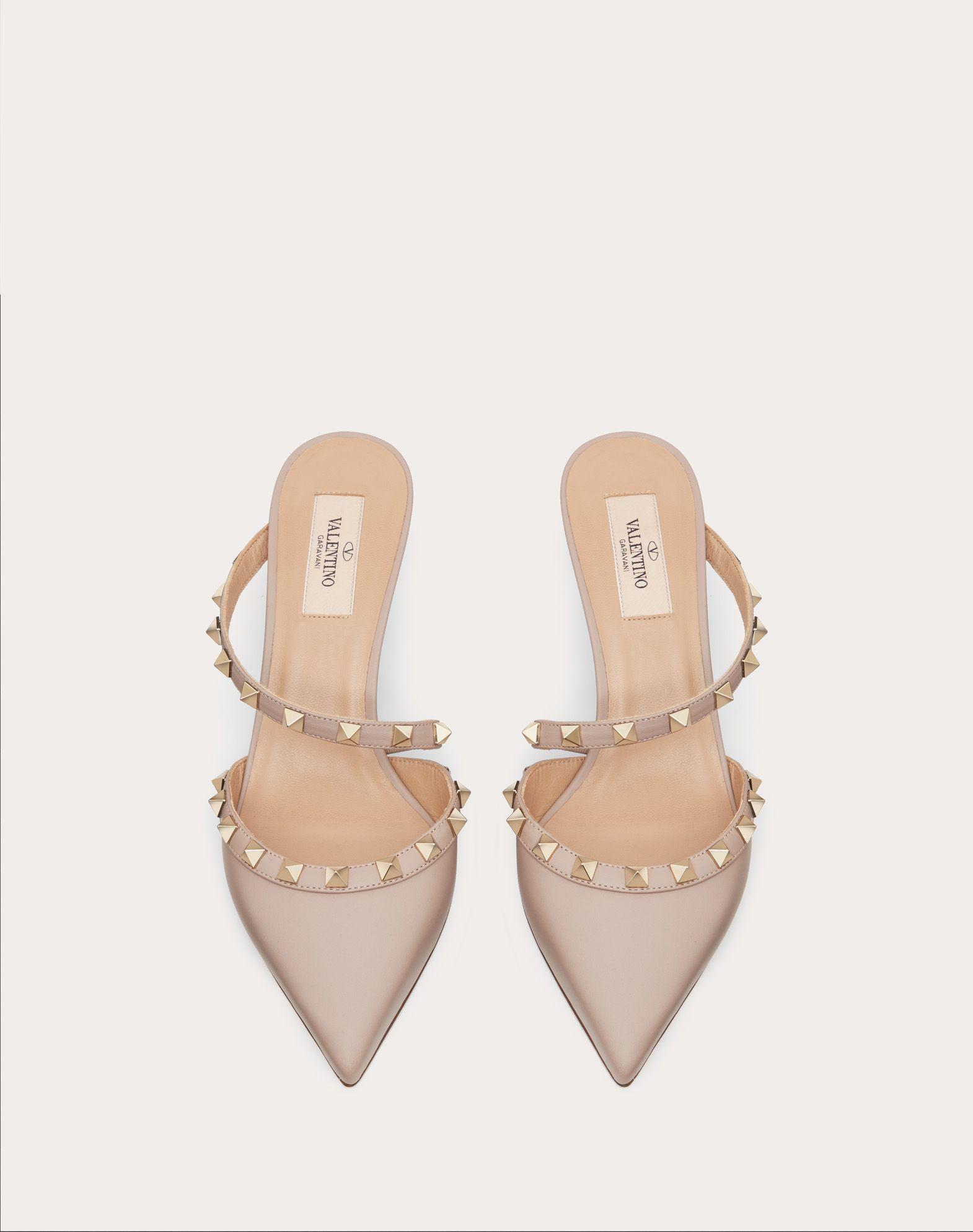 rockstud calfskin mule