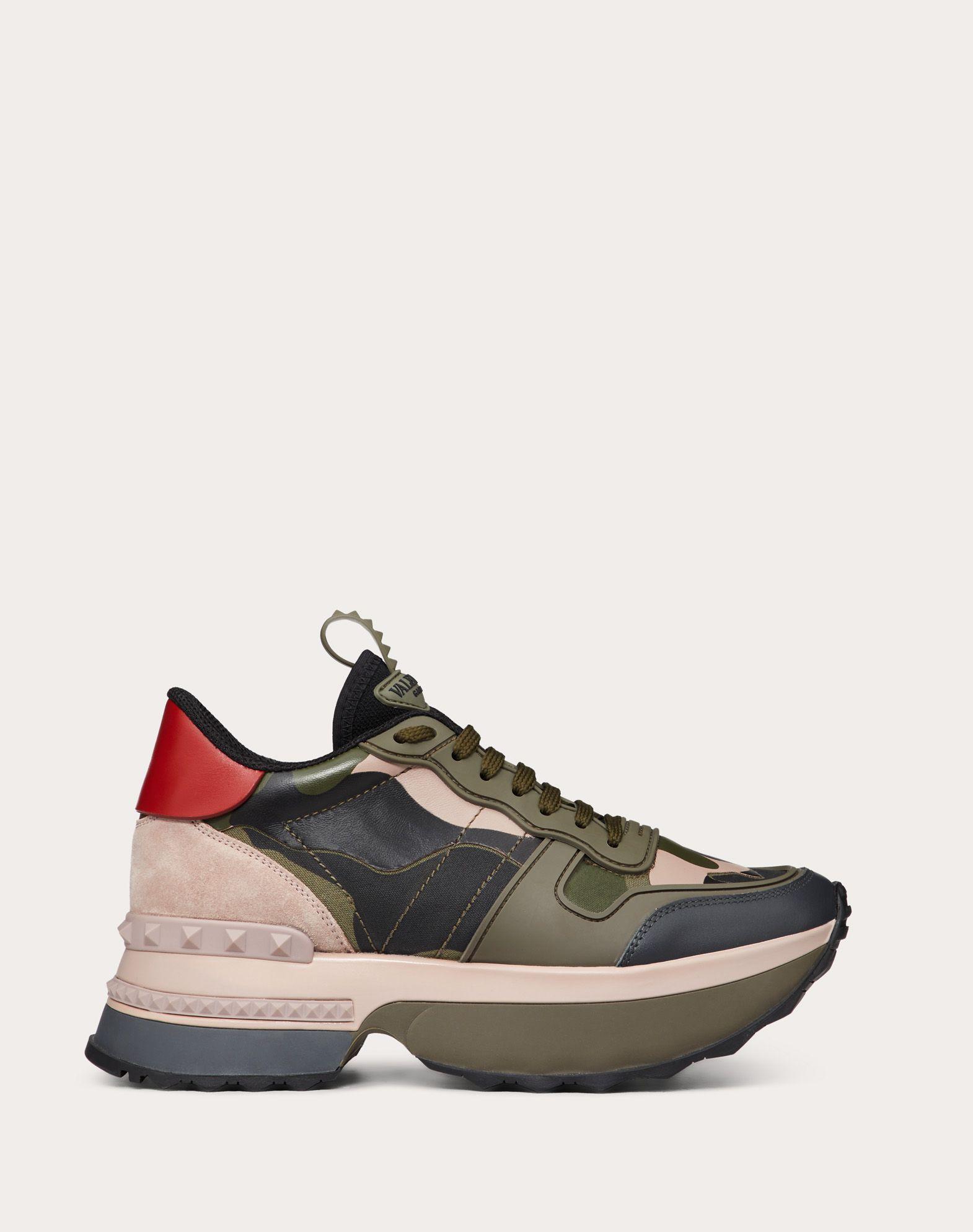 Valentino Leather Valentino Garavani Rockrunner.up Sneaker in Military  Green (Green) - Lyst