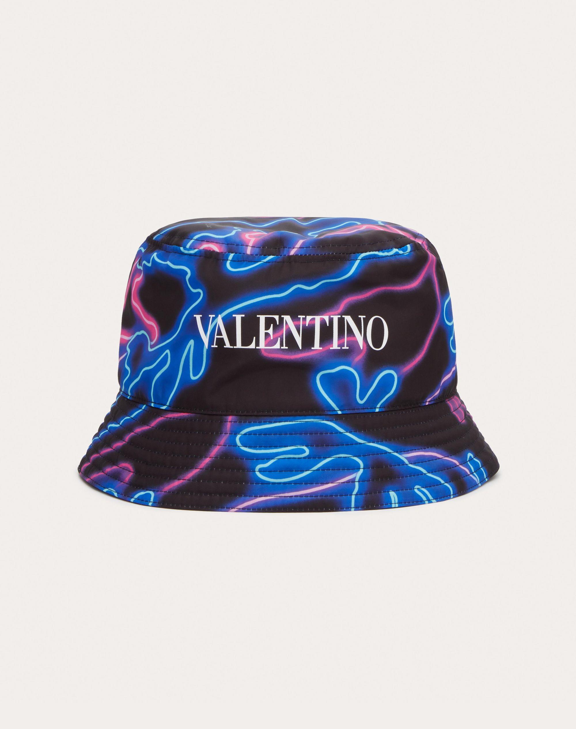 Valentino Garavani Neon Camou Bucket Hat in Blue for Men | Lyst