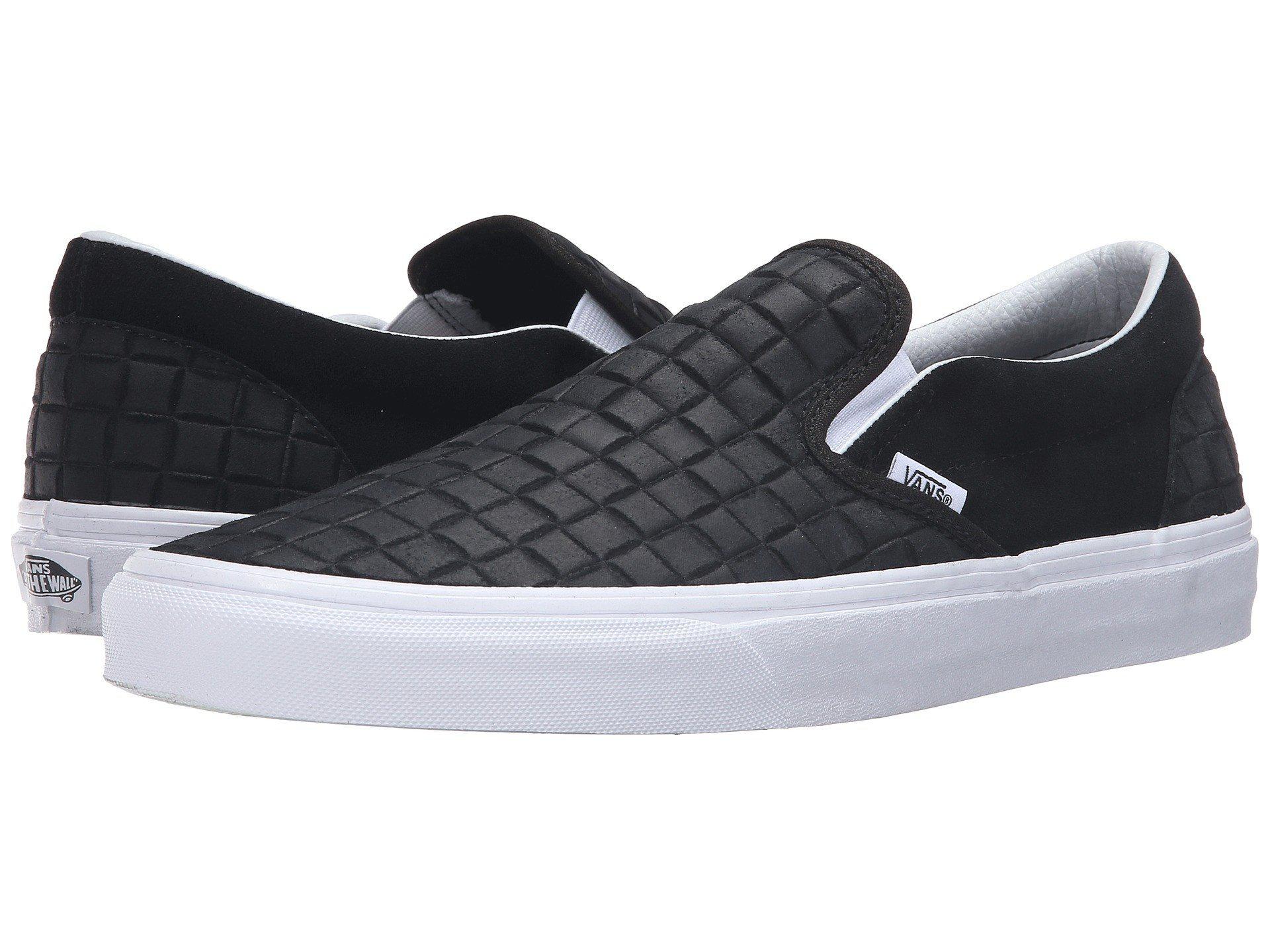 vans suede checkers slip on
