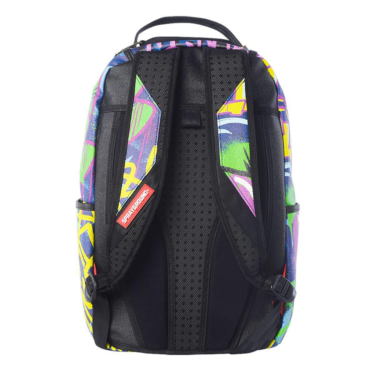 Sprayground Leather Gold Astronaut On The Run Backpack in Blue Lyst
